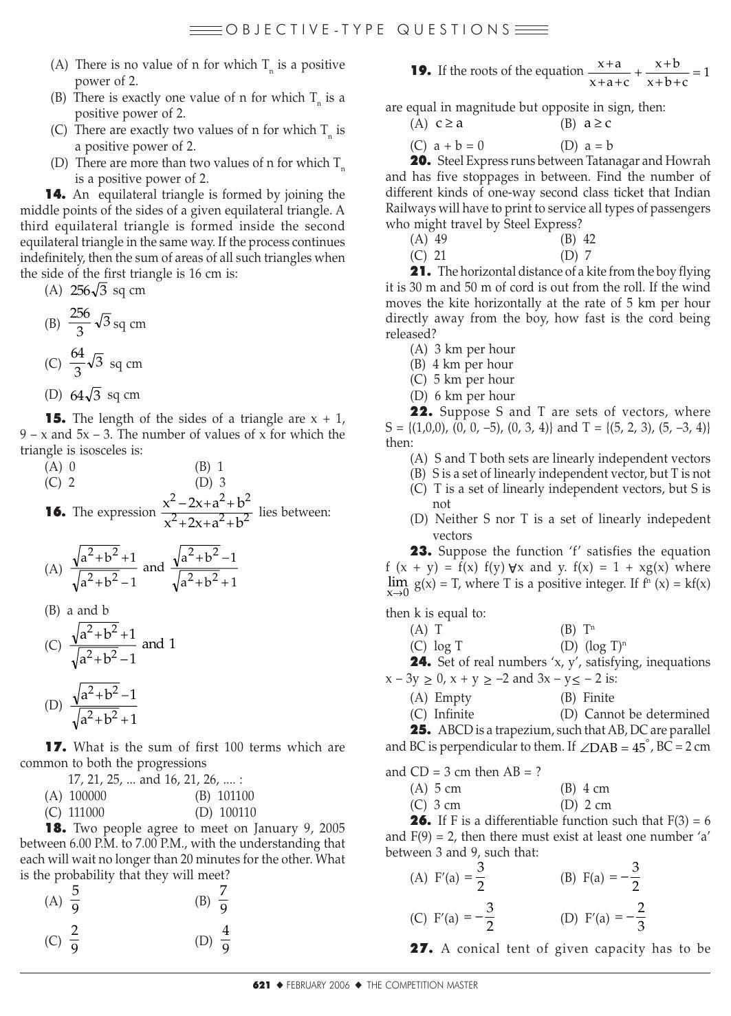 XAT 2005 (Paper I – Set II) Question Papers  - Page 2