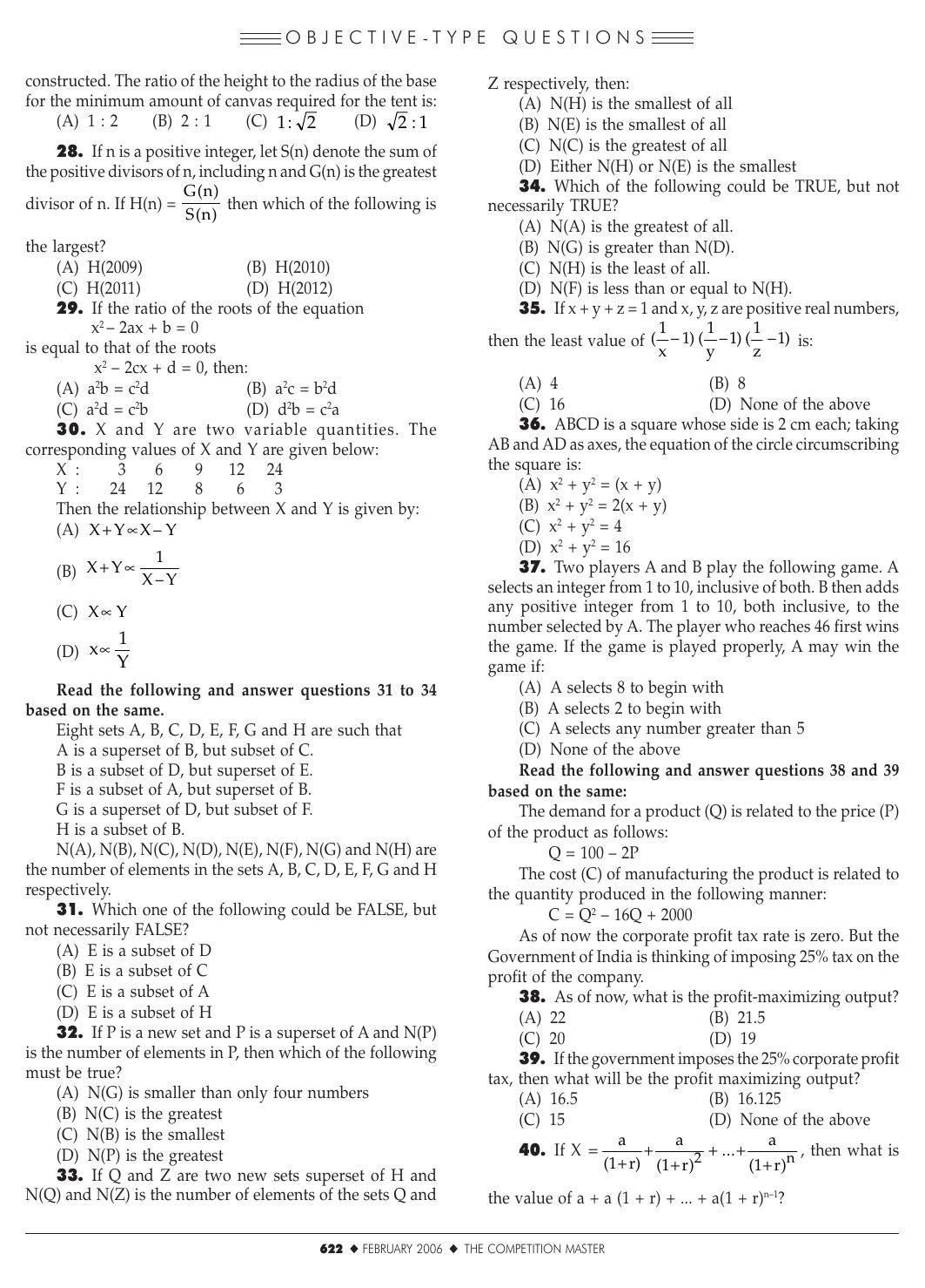 XAT 2005 (Paper I – Set II) Question Papers  - Page 3