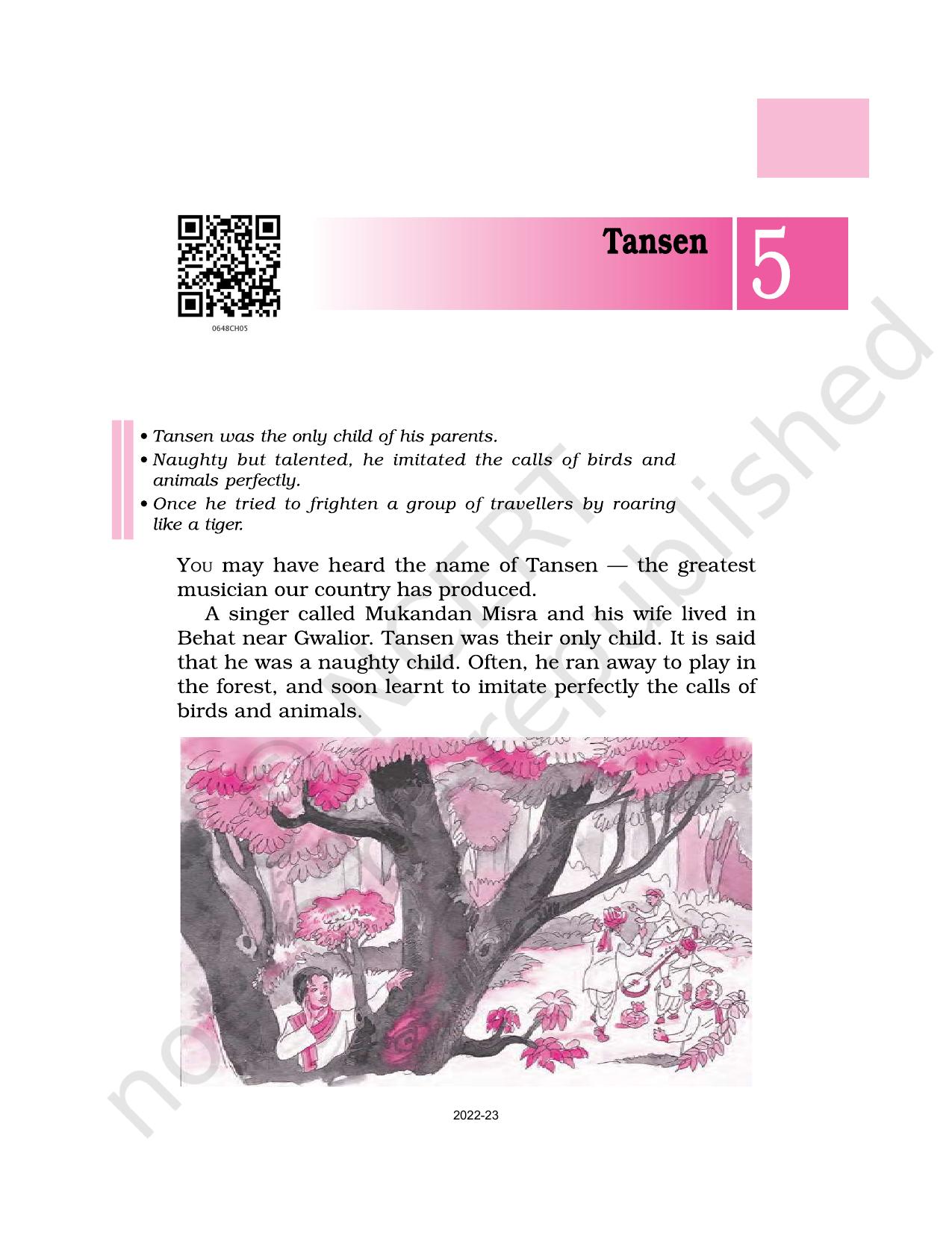 NCERT Book for Class 6 English(A Pact with the Sun) : Chapter 5-Tansen - Page 1
