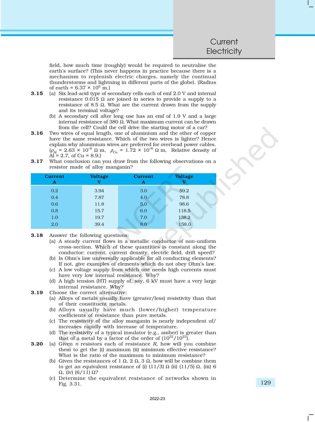 NCERT Book for Class 12 Physics Chapter 3 Current Electricity - Page 37