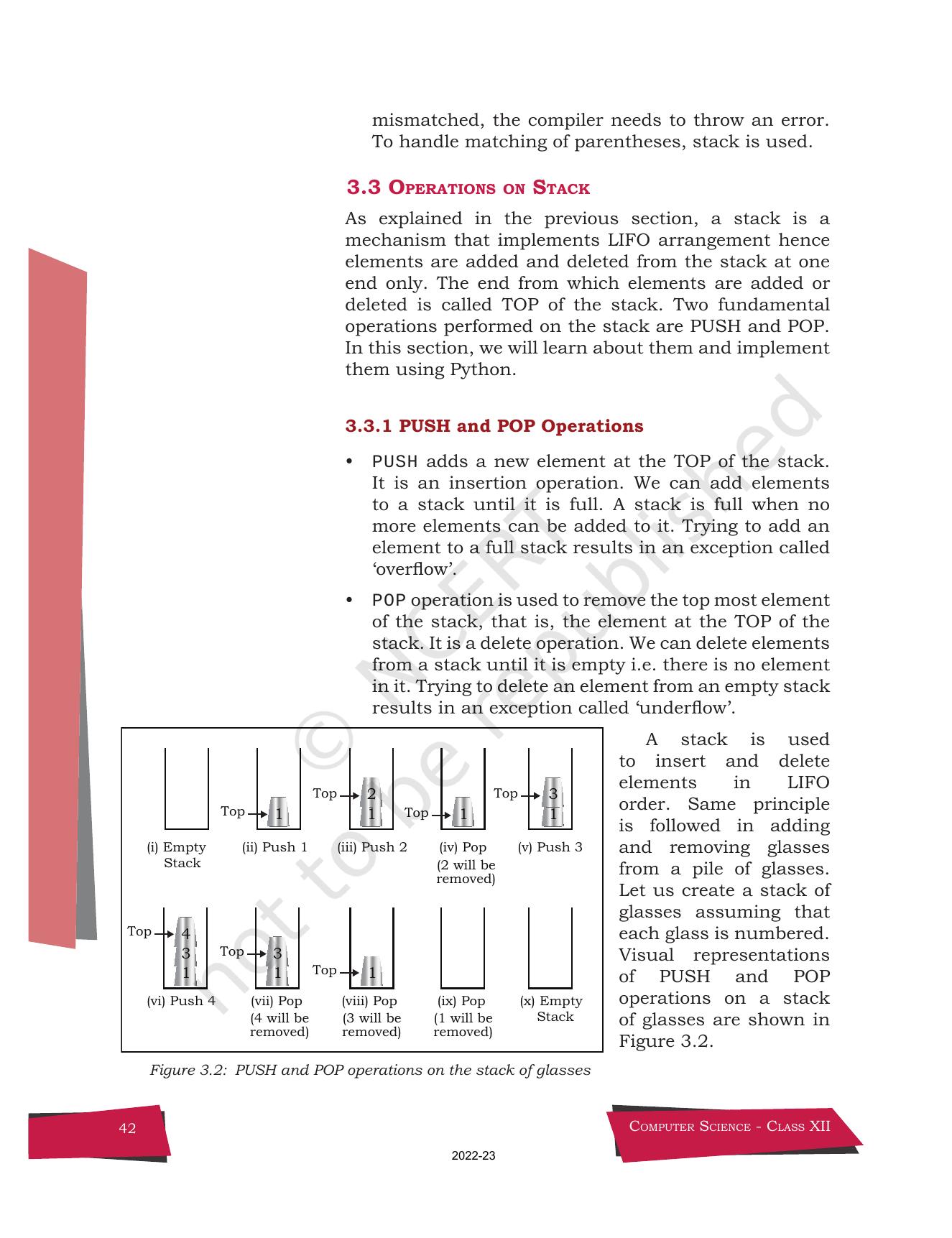 NCERT Book for Class 12 Computer Science Chapter 3 Stack - Page 4