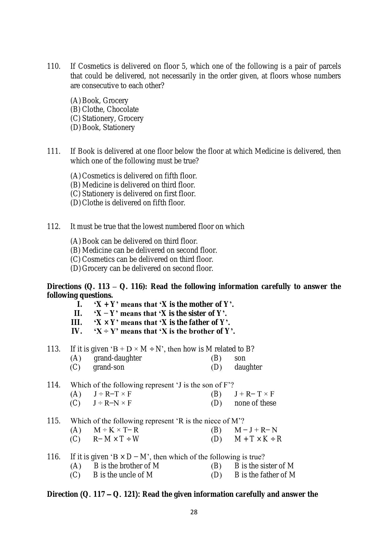 AILET 2020 Question Paper for BA LLB - Page 28