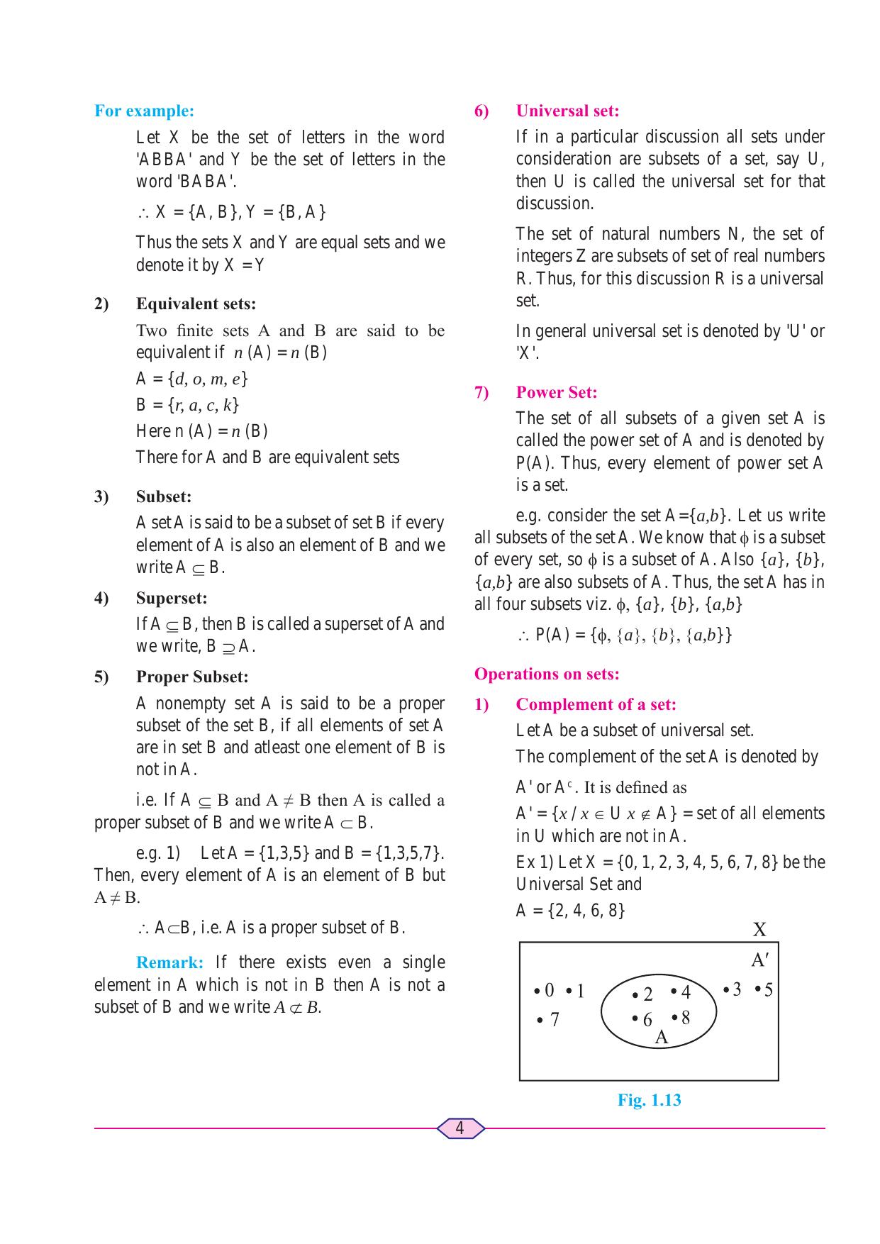 Maharashtra Board Class 11 Maths (Commerce) (Part 1) Textbook - Page 14