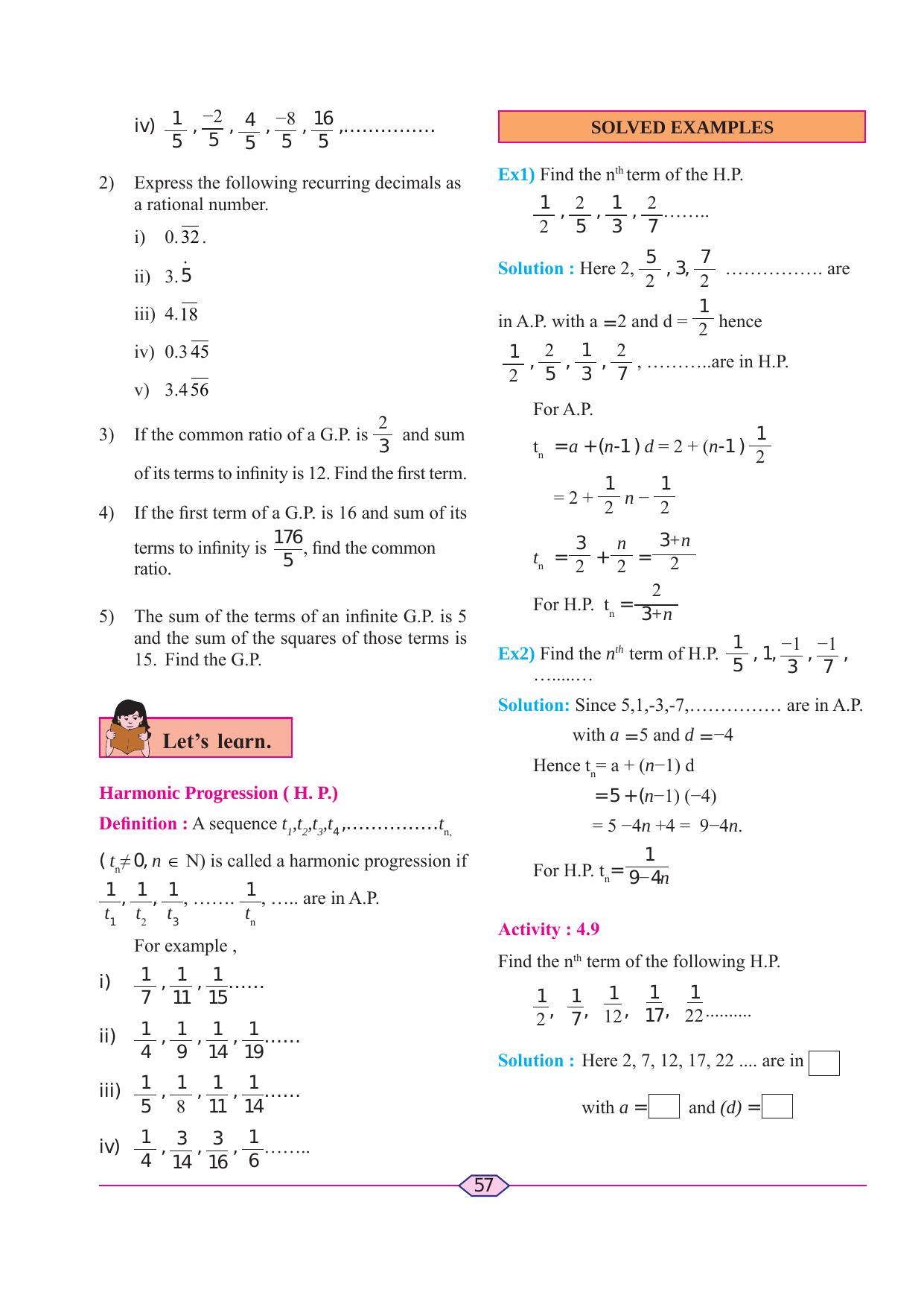 Maharashtra Board Class 11 Maths (Commerce) (Part 1) Textbook - Page 67
