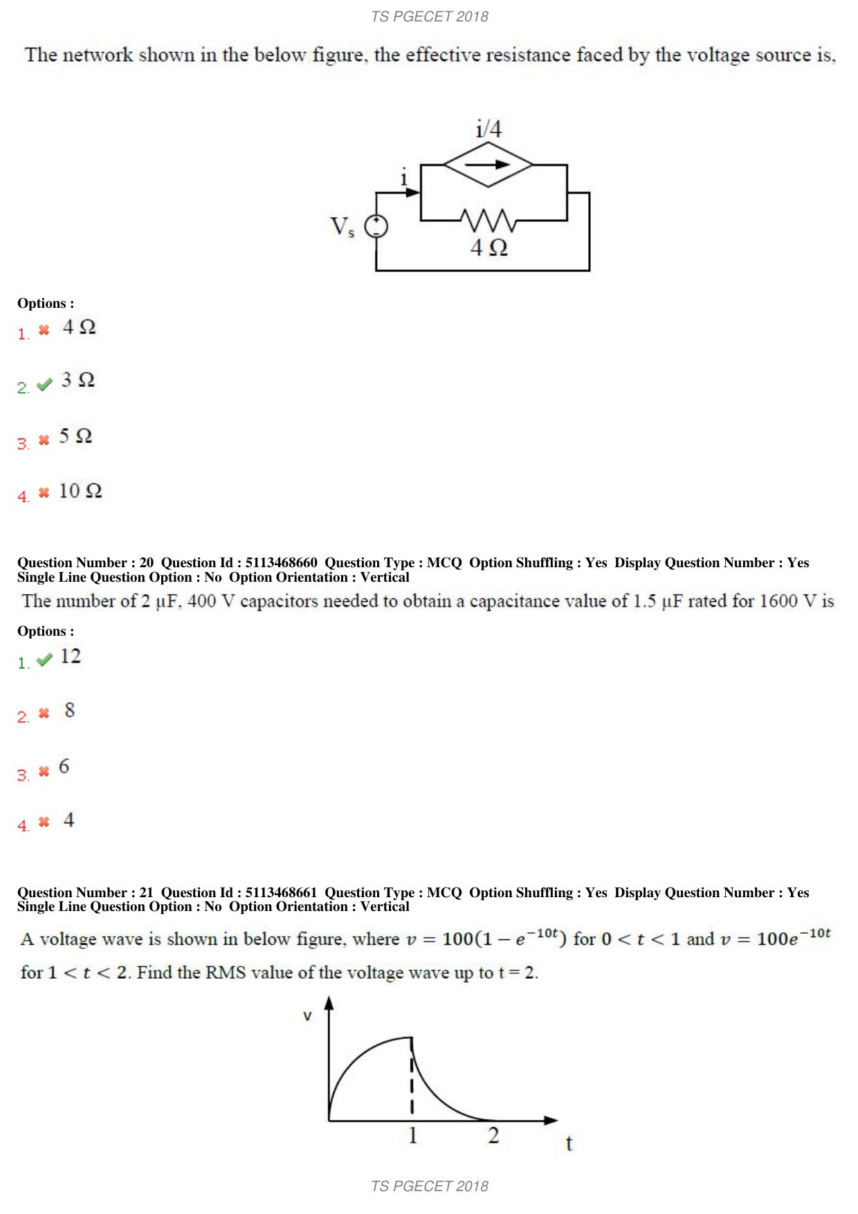 TS PGECET 2018: Electrical Engineering Question Papers - Page 9