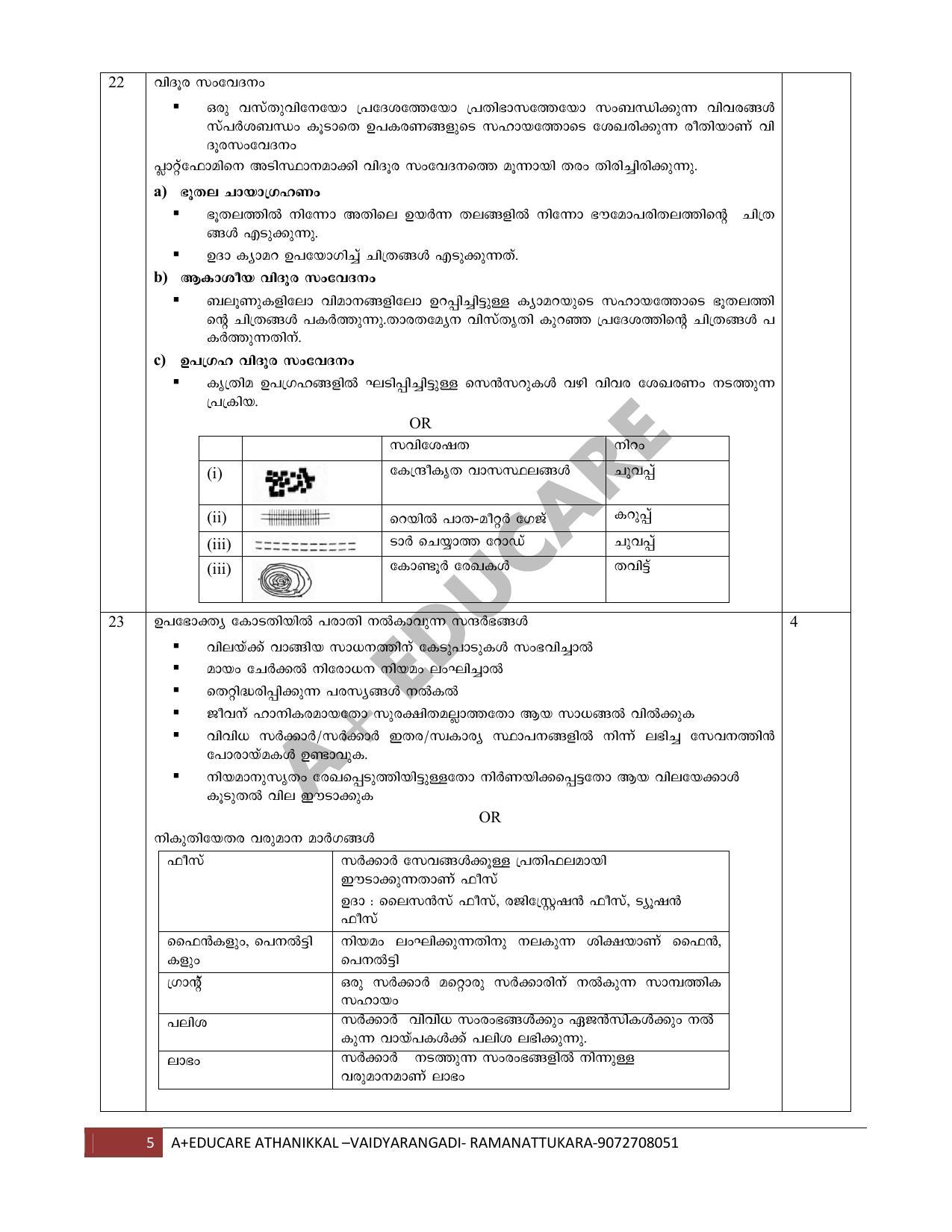 Kerala SSLC 2019 Social Science Answer Key (MM) - Page 5