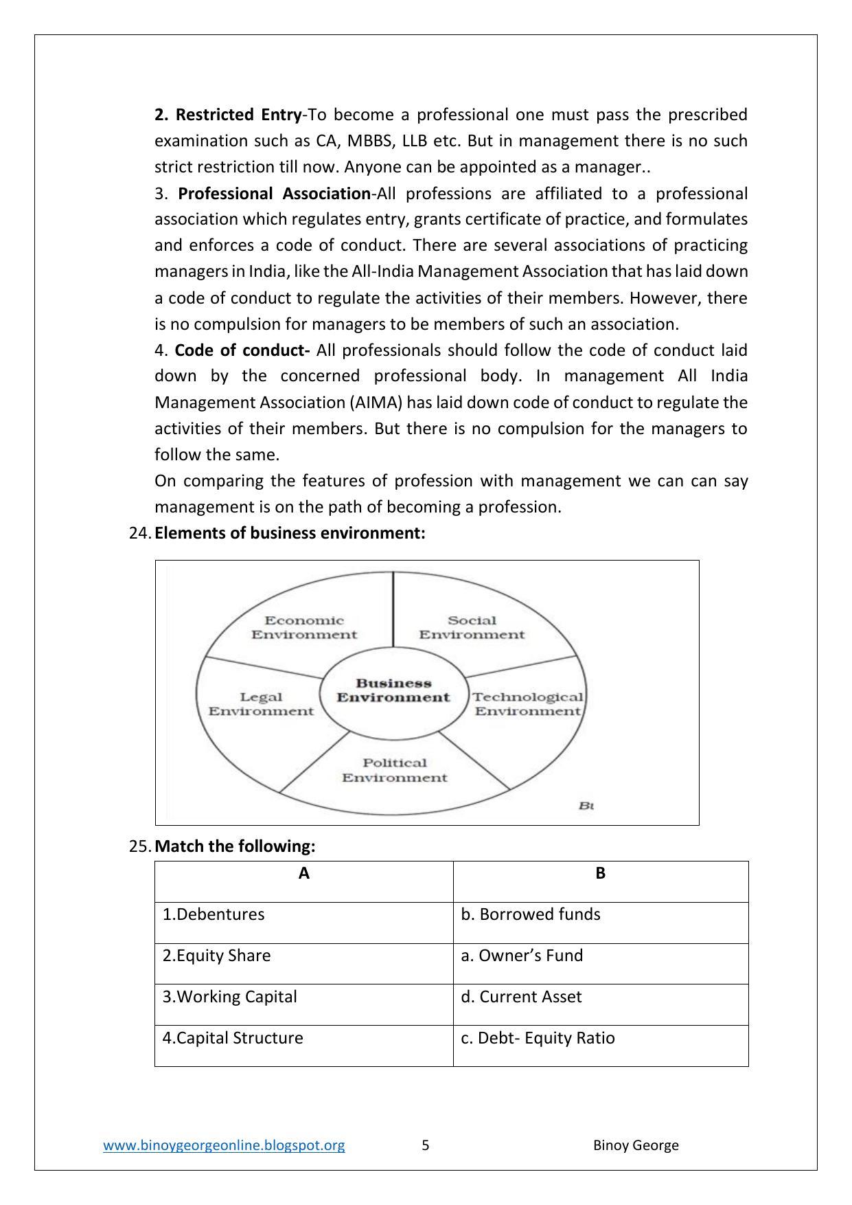 Kerala Plus Two 2023 Business Studies Model Answer Key - Page 5
