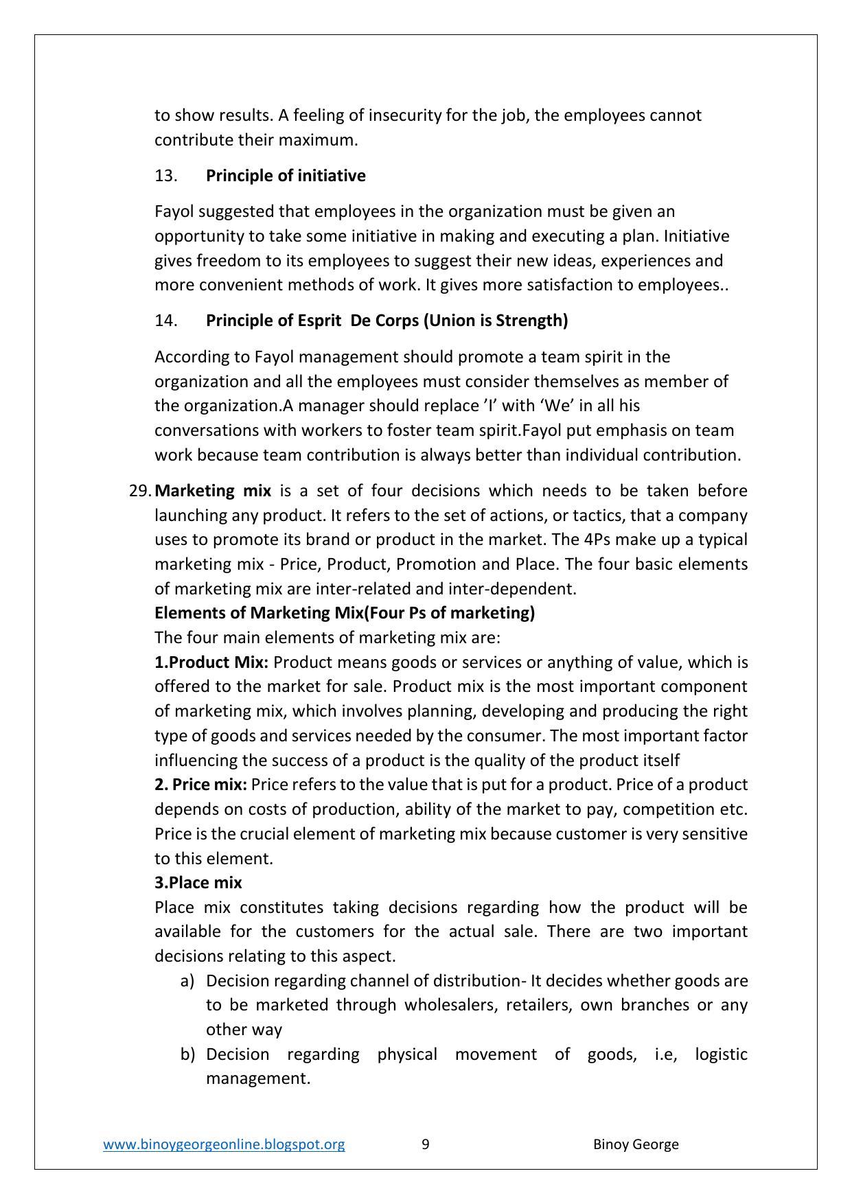 Kerala Plus Two 2023 Business Studies Model Answer Key - Page 9