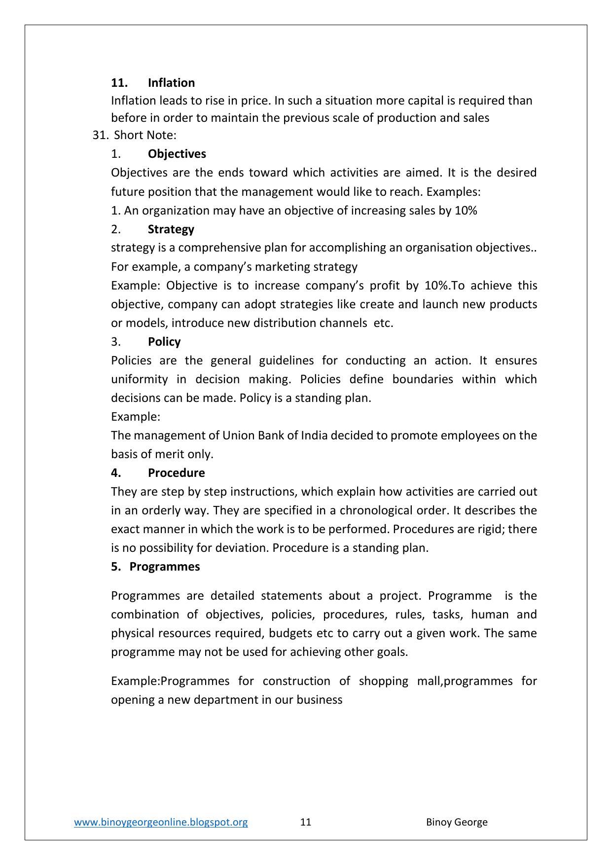 Kerala Plus Two 2023 Business Studies Model Answer Key - Page 11