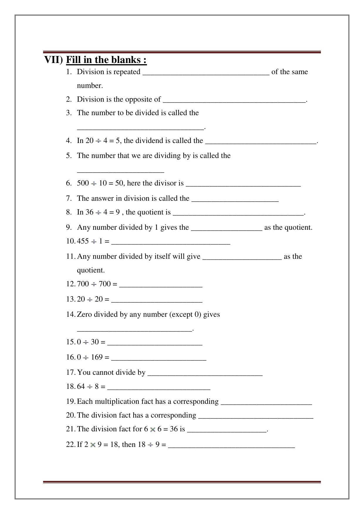 Worksheet for Class 3 Mathematics Assignment 12 - Page 17