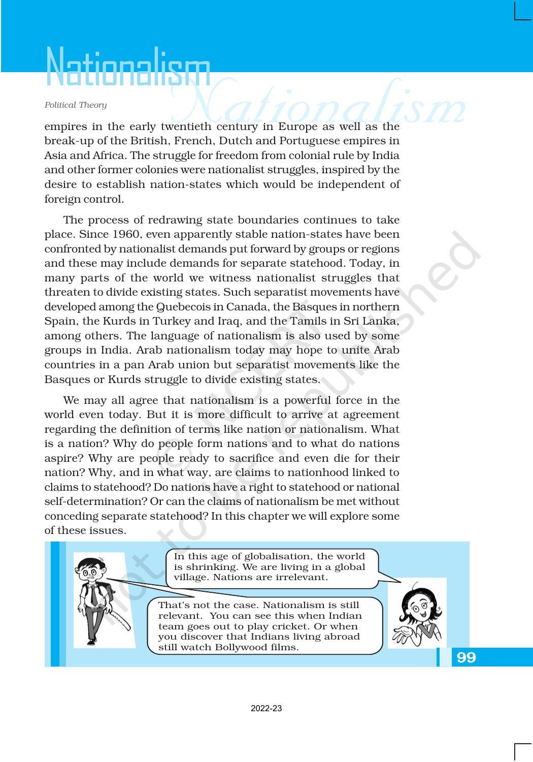 NCERT Book for Class 11 Political Science (Political Theory) Chapter 7 Nationalism - Page 3