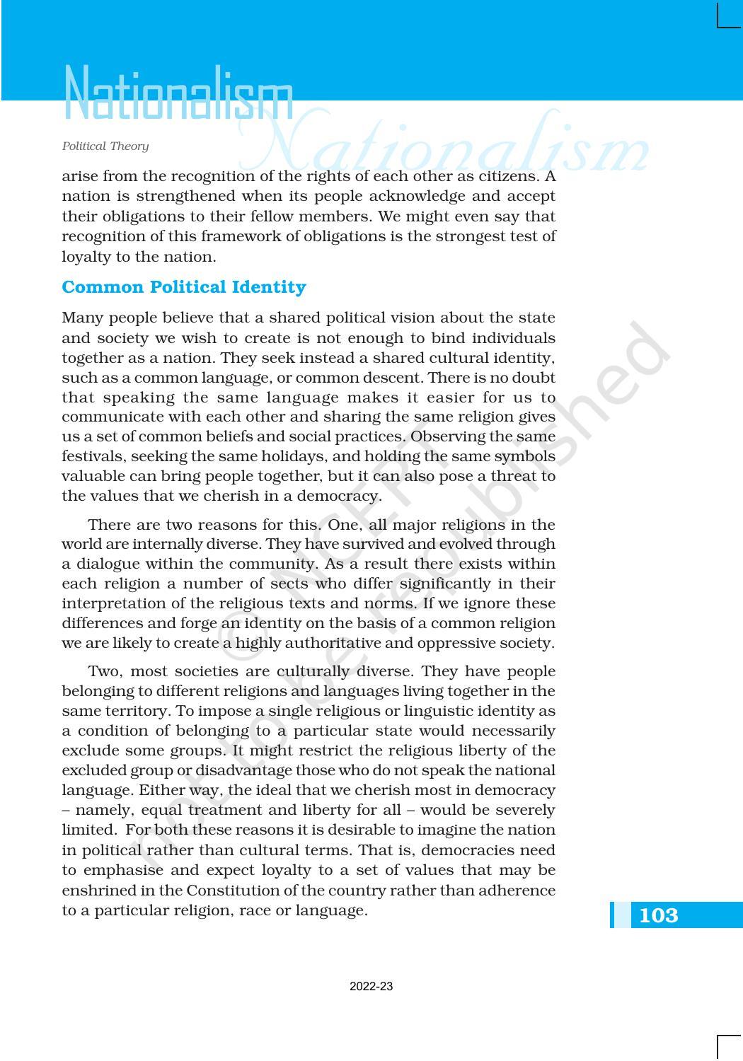 NCERT Book for Class 11 Political Science (Political Theory) Chapter 7 Nationalism - Page 7