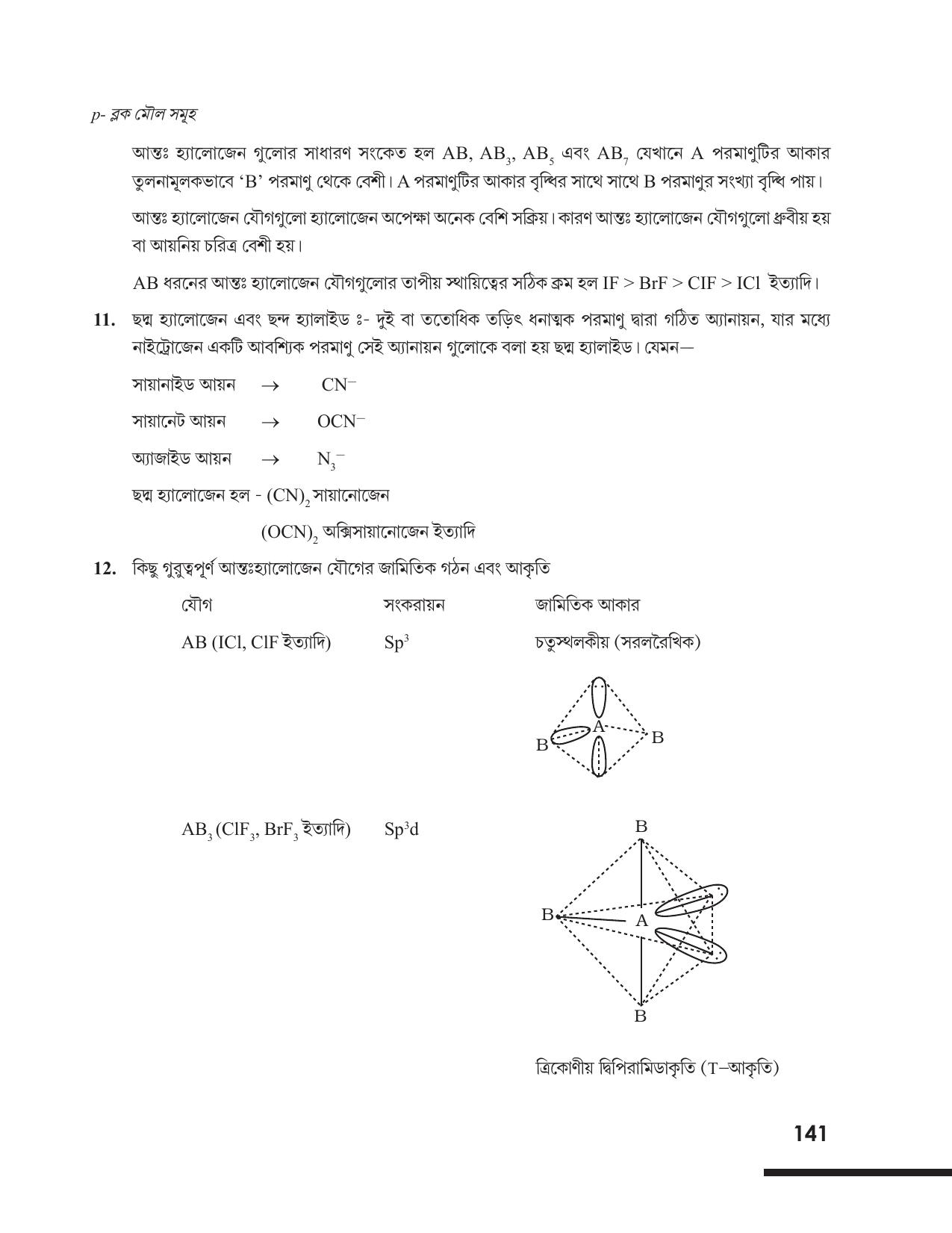 Tripura Board Class 12 Chemistry Bengali Version Workbooks - Page 147