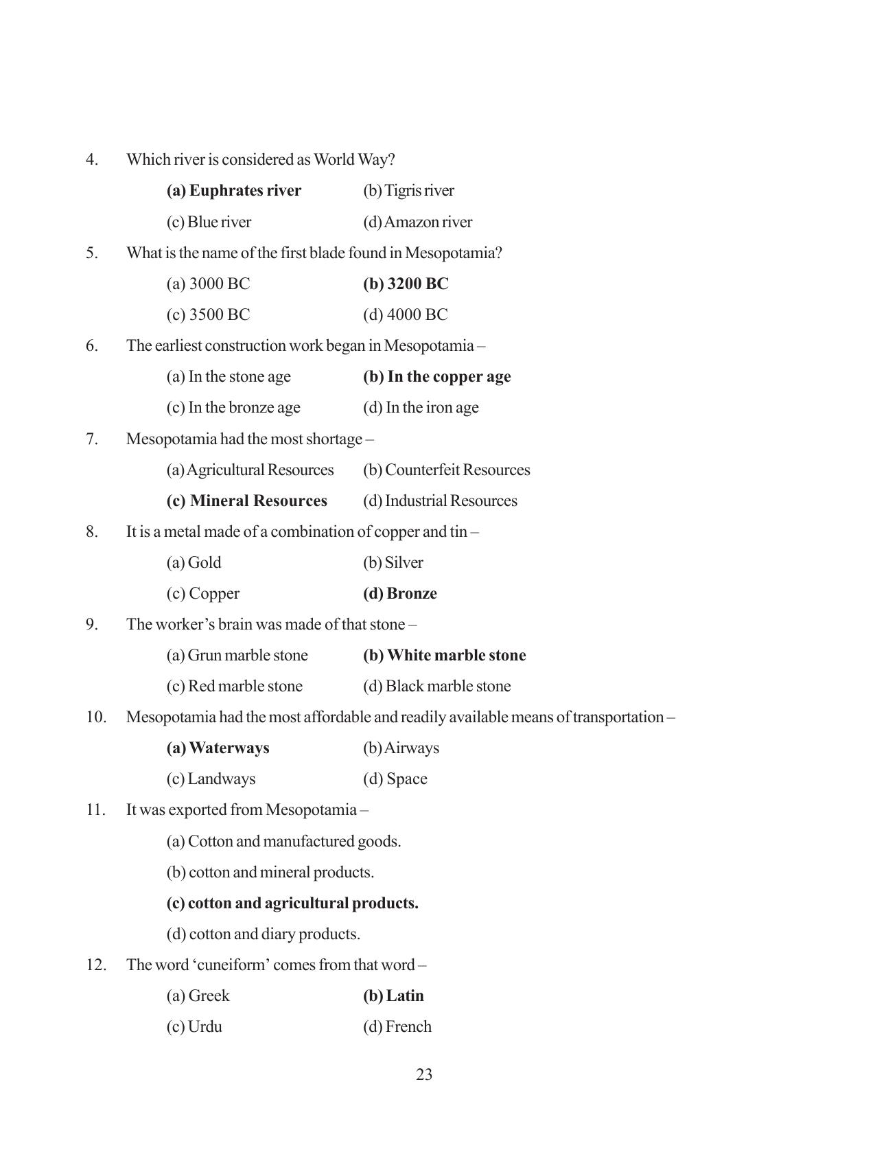 Tripura Board Class 11 History English Version Workbooks - Page 23