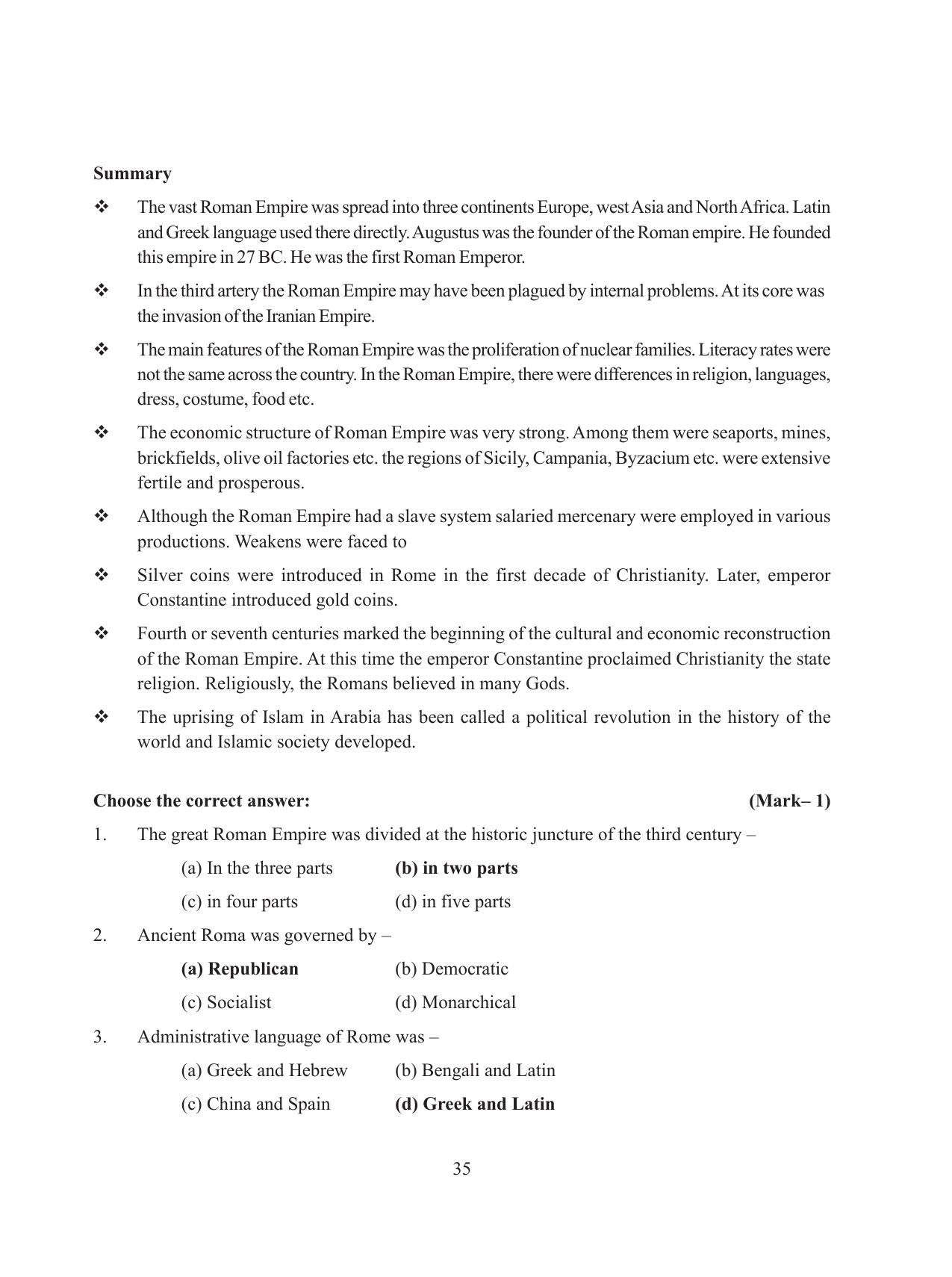 Tripura Board Class 11 History English Version Workbooks - Page 35