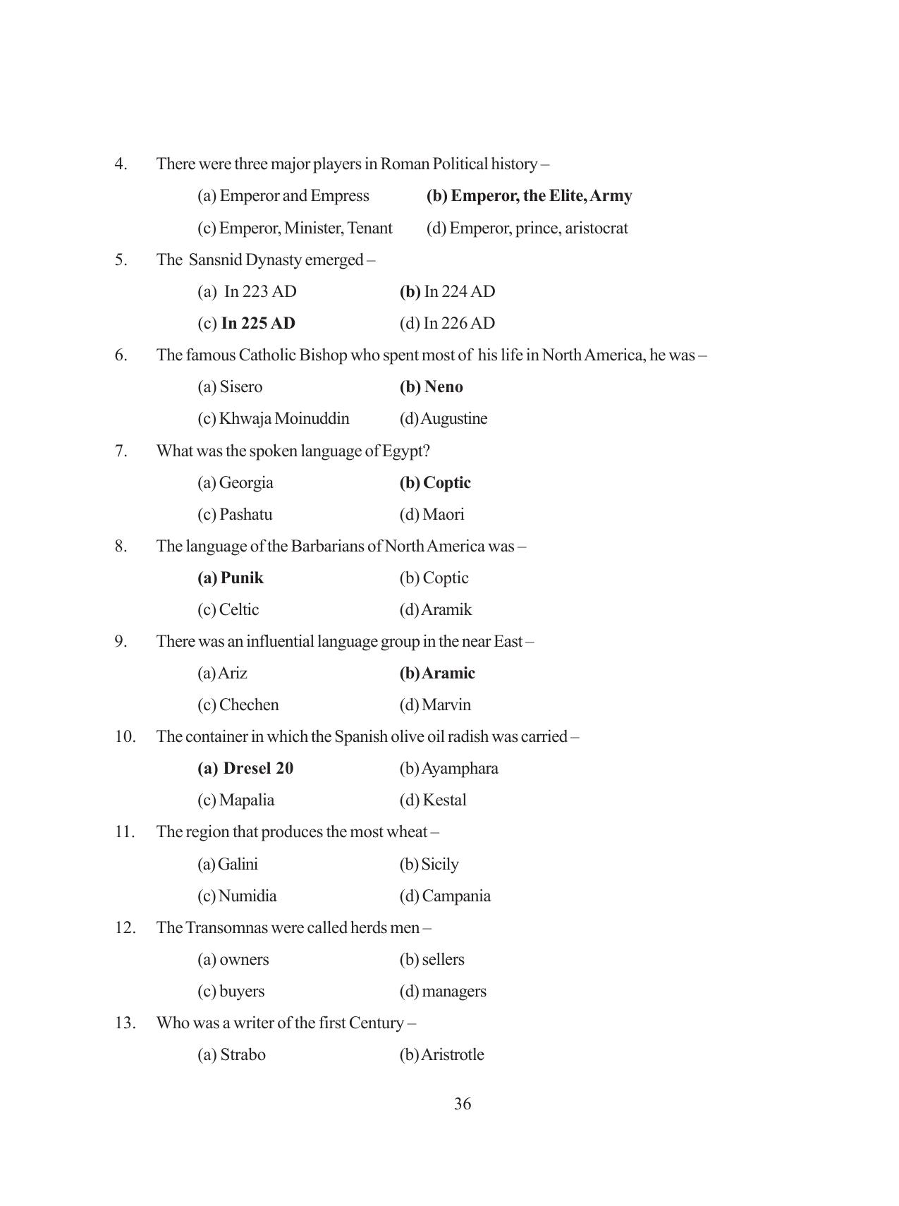 Tripura Board Class 11 History English Version Workbooks - Page 36