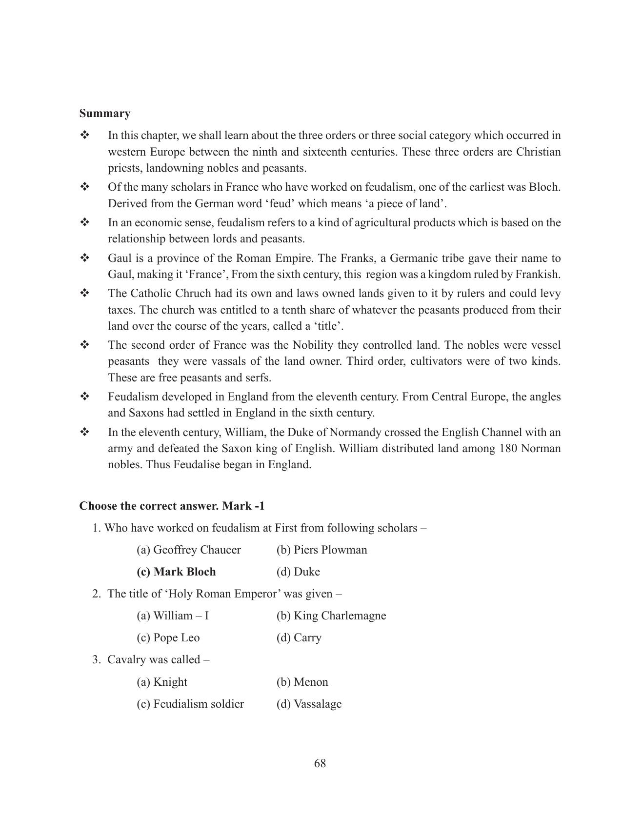 Tripura Board Class 11 History English Version Workbooks - Page 68