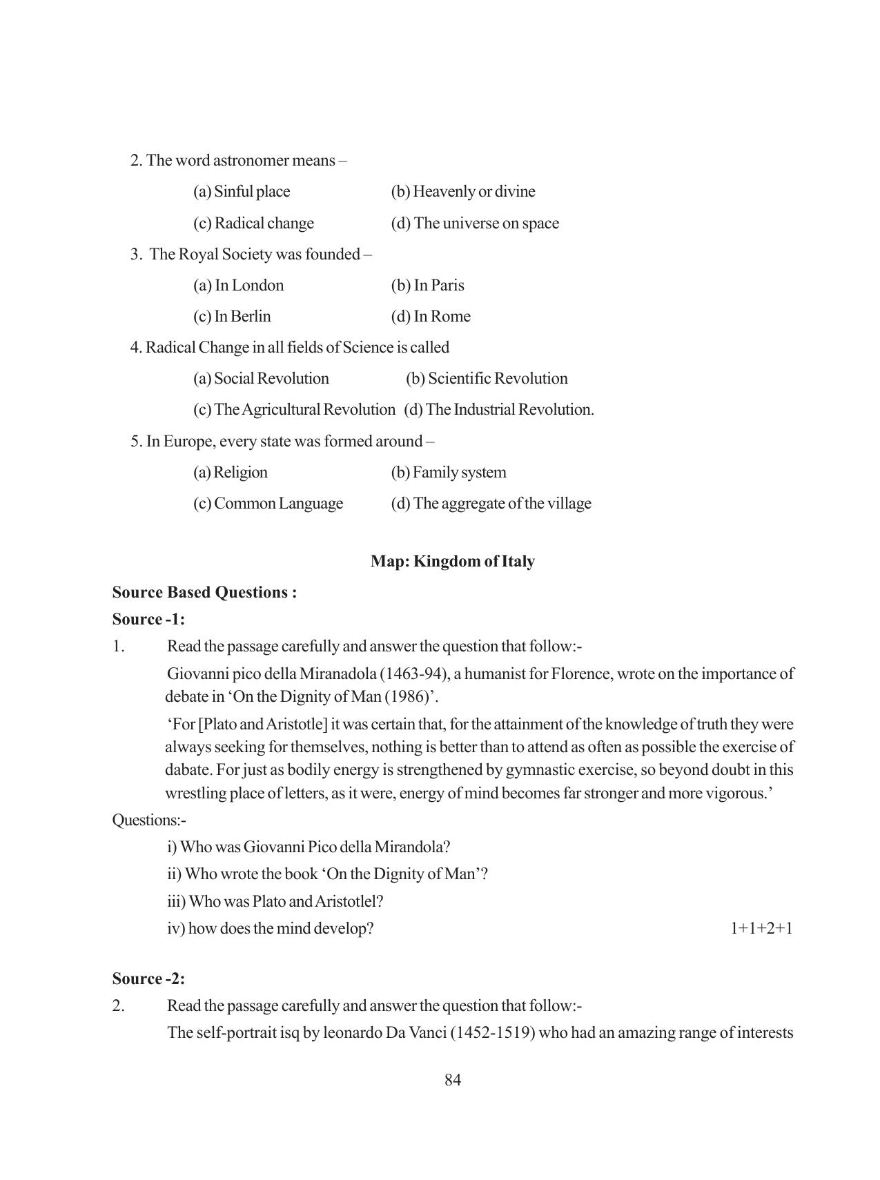Tripura Board Class 11 History English Version Workbooks - Page 84