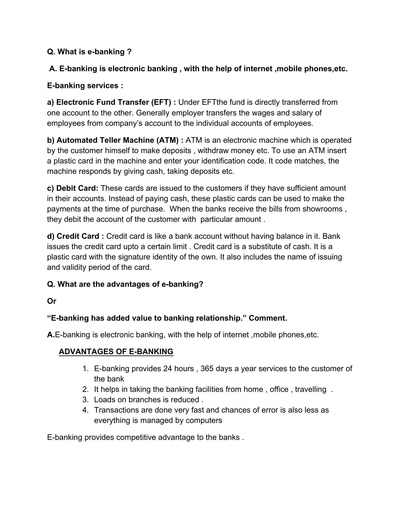 CBSE Worksheets for Class 11 Business Studies Commercial Bank Assignment 1 - Page 2