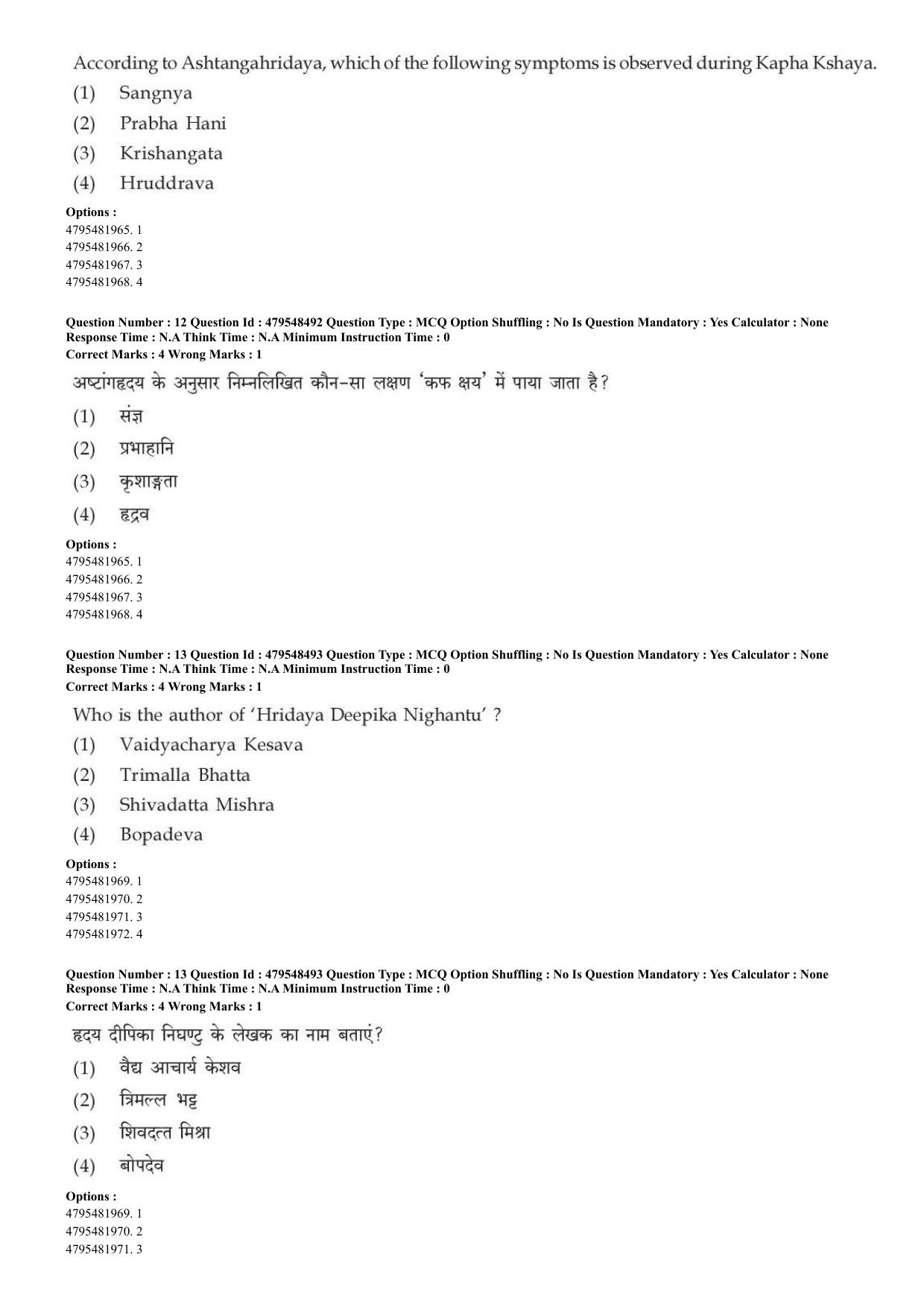 AIAPGET 2023 Ayurveda Question Paper - Page 10