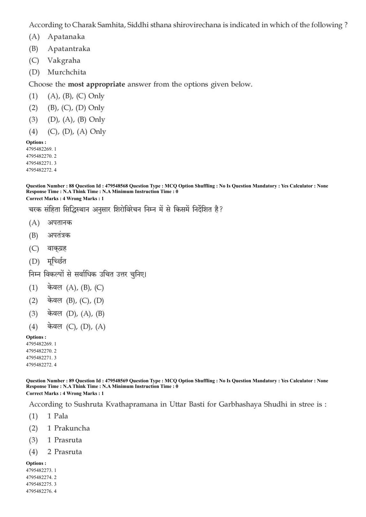 AIAPGET 2023 Ayurveda Question Paper - Page 65