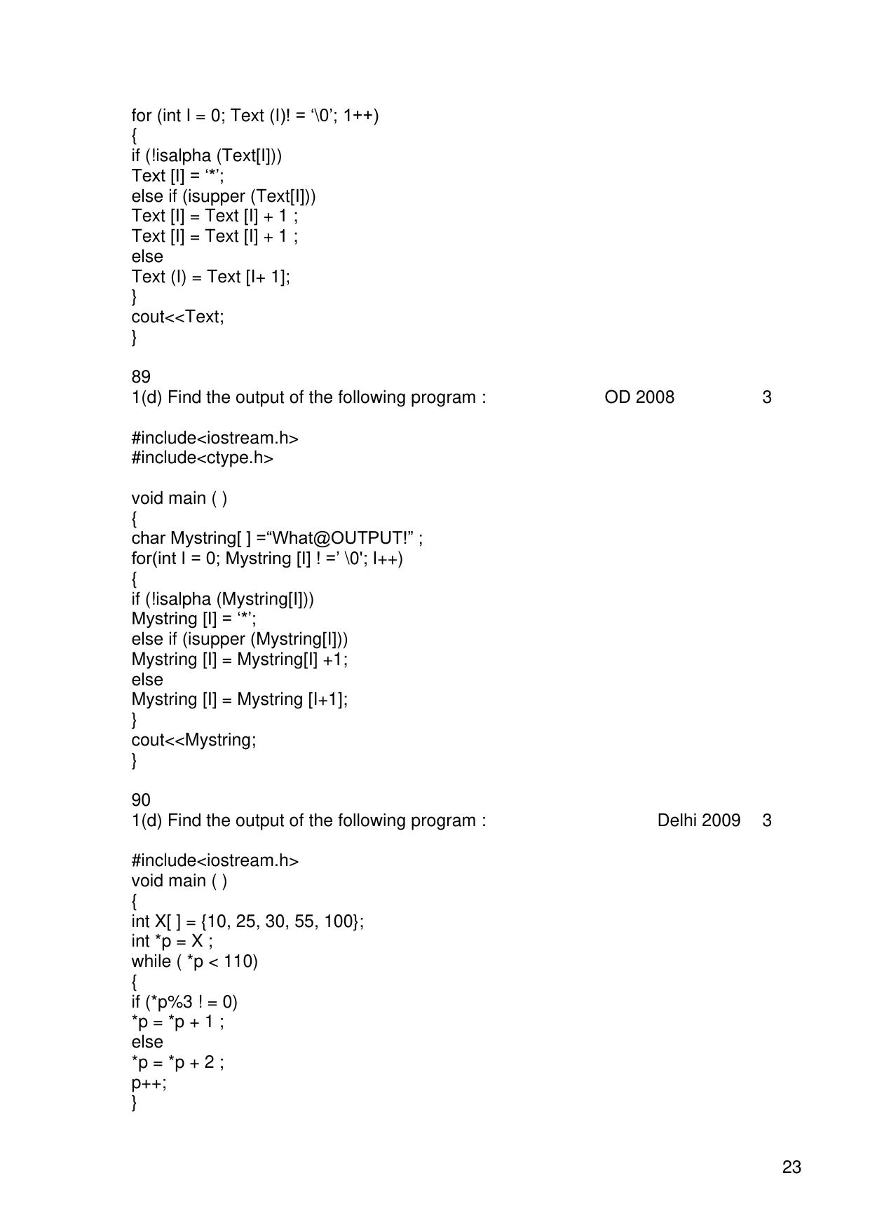 CBSE Worksheets for Class 11 Information Practices Previous year question bank Assignment - Page 23