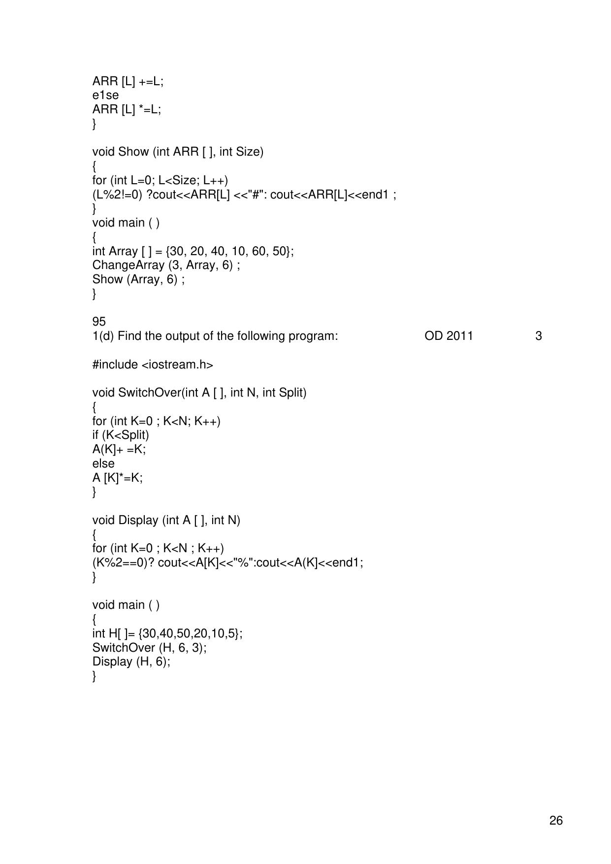 CBSE Worksheets for Class 11 Information Practices Previous year question bank Assignment - Page 26