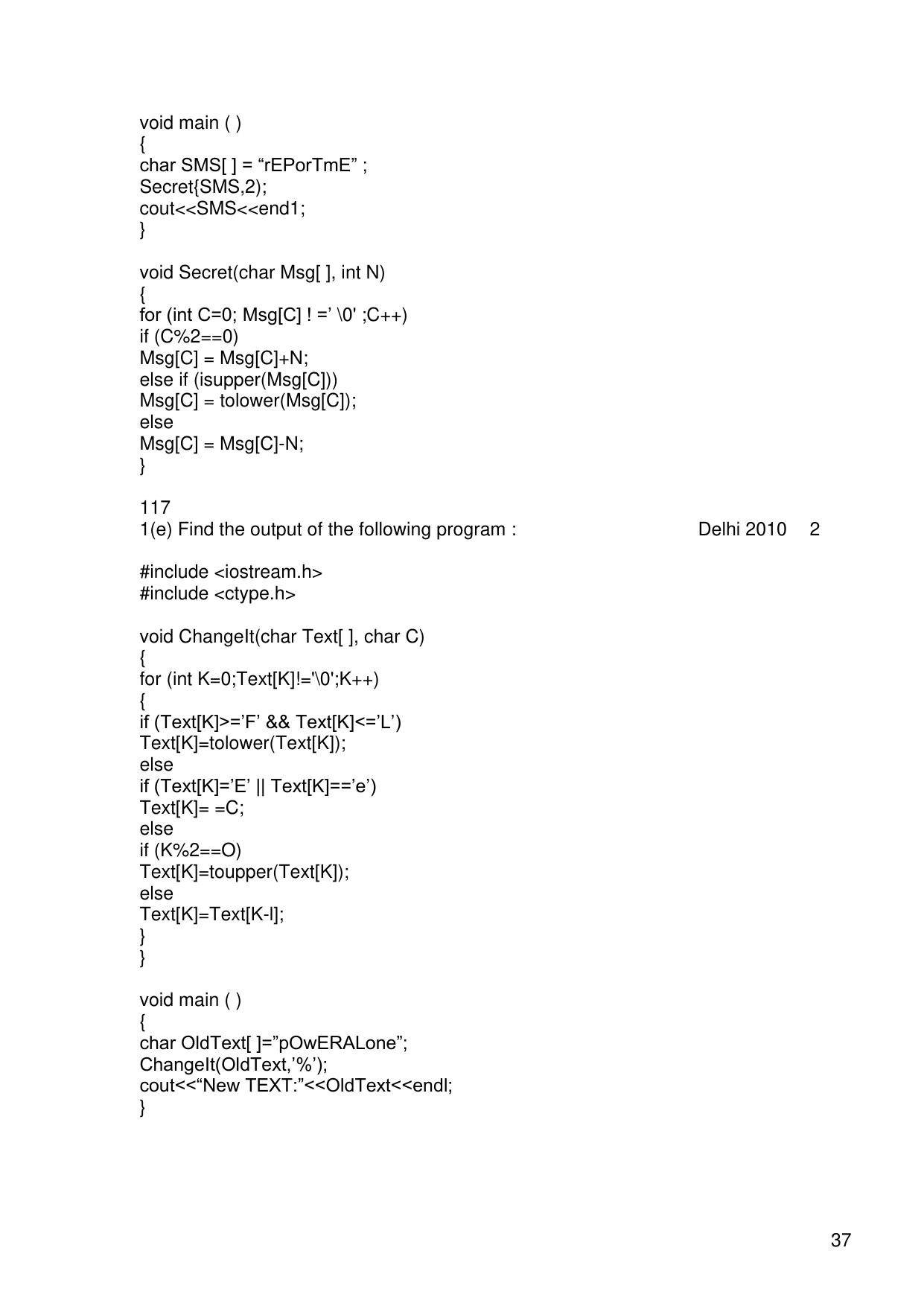 CBSE Worksheets for Class 11 Information Practices Previous year question bank Assignment - Page 37