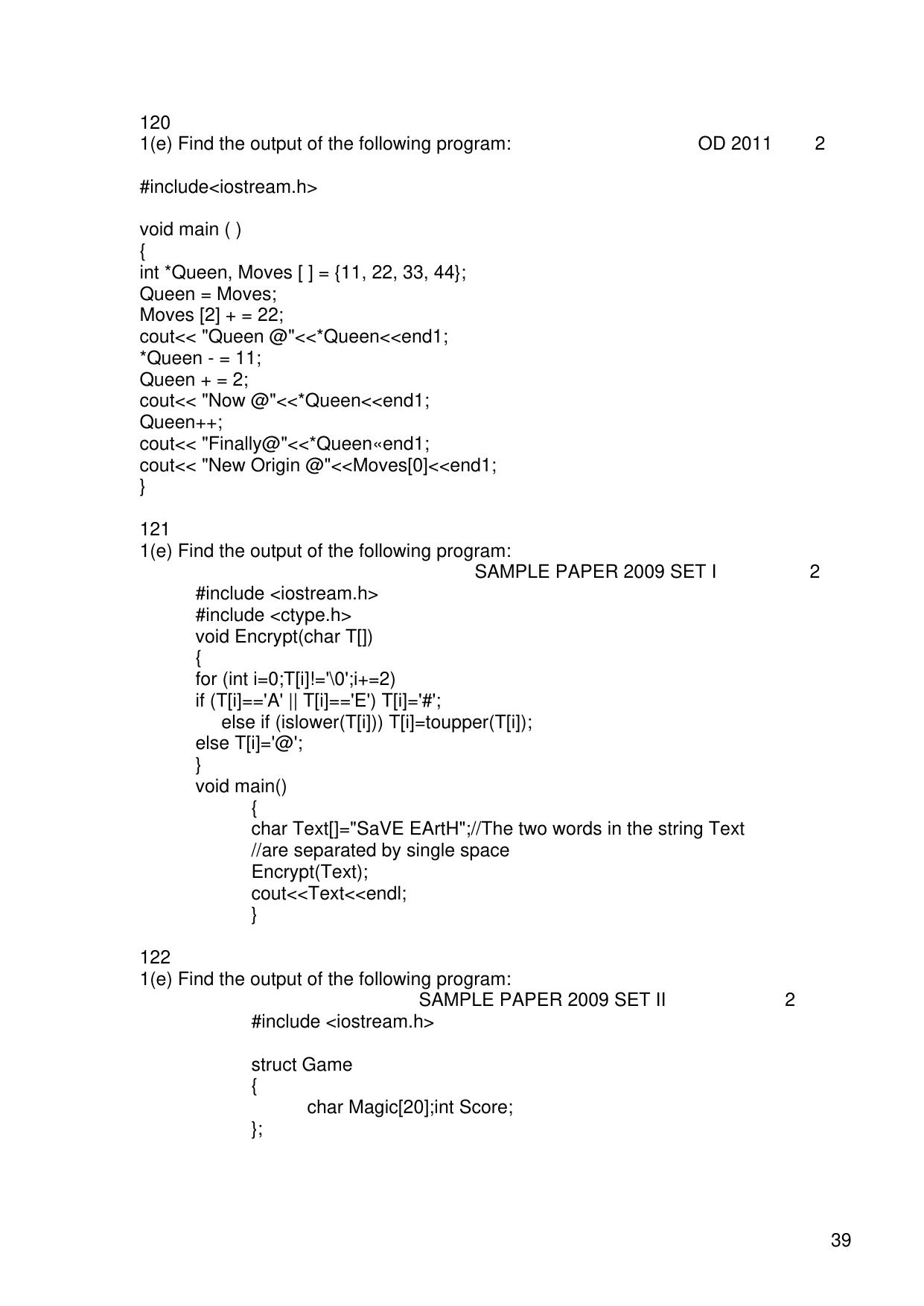 CBSE Worksheets for Class 11 Information Practices Previous year question bank Assignment - Page 39