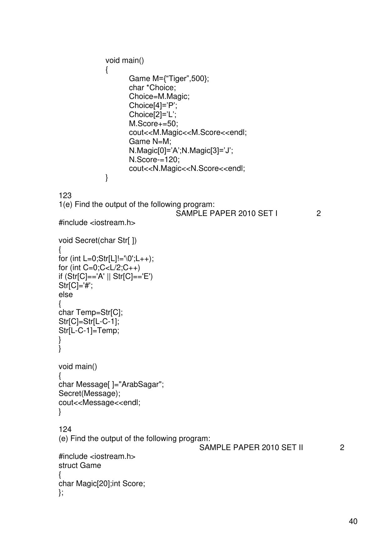 CBSE Worksheets for Class 11 Information Practices Previous year question bank Assignment - Page 40