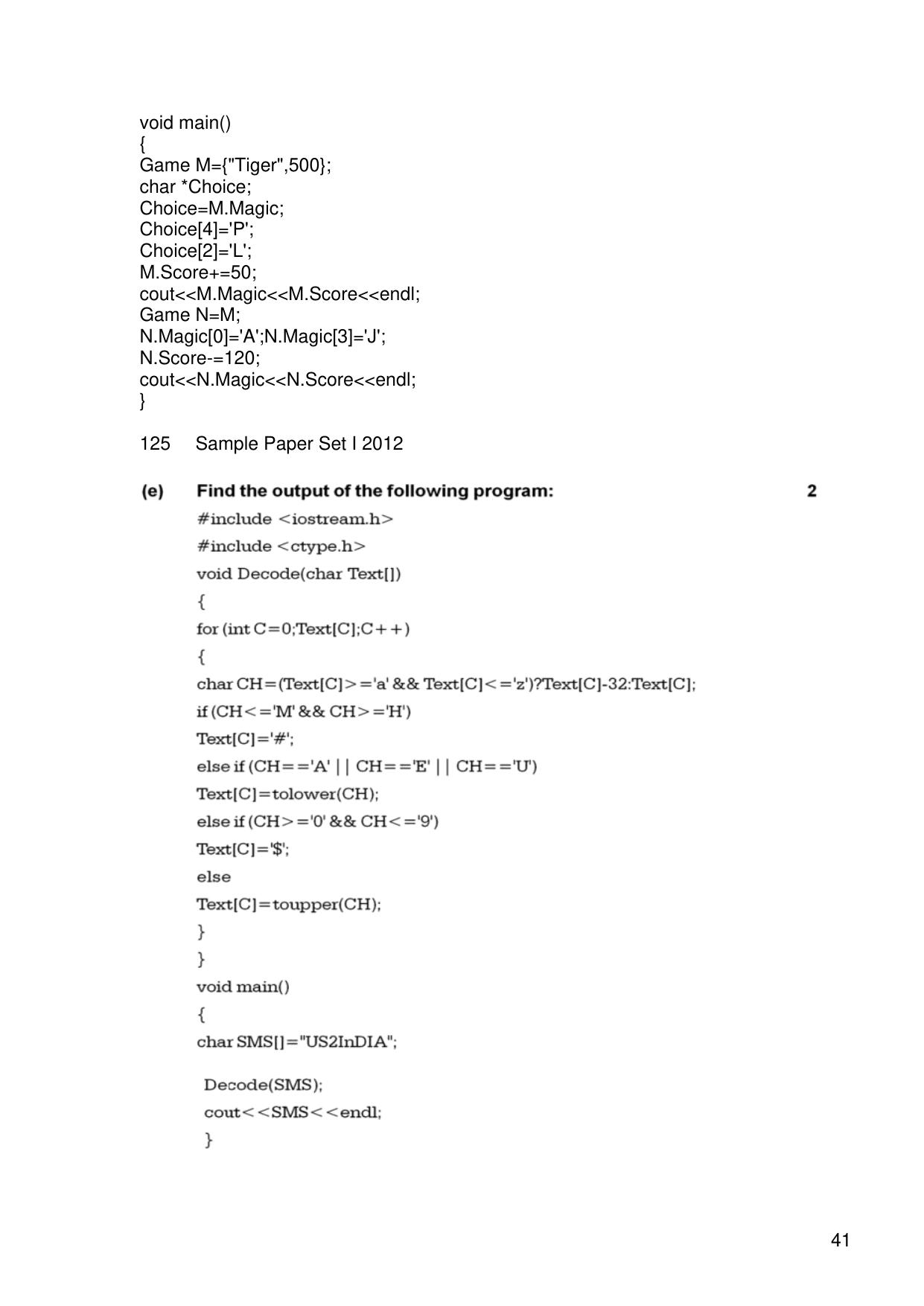 CBSE Worksheets for Class 11 Information Practices Previous year question bank Assignment - Page 41