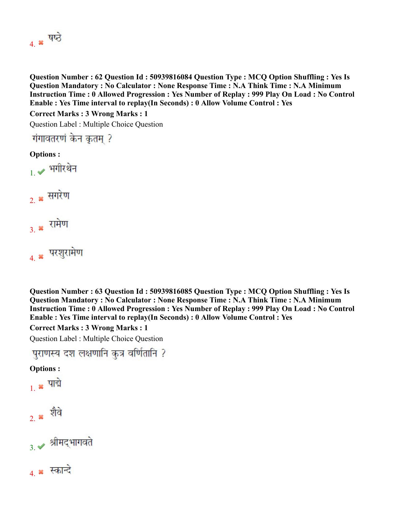 BHU RET Puranetihas 2020 Question Paper  - Page 38
