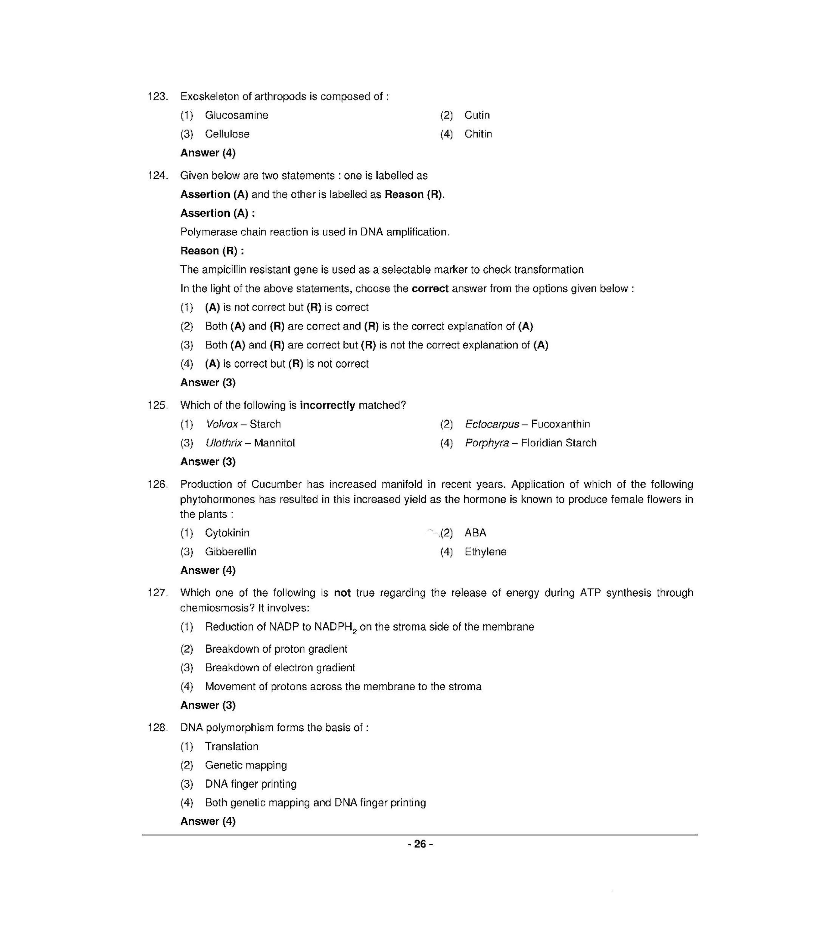 NEET R4 2022 Question Paper - IndCareer Docs