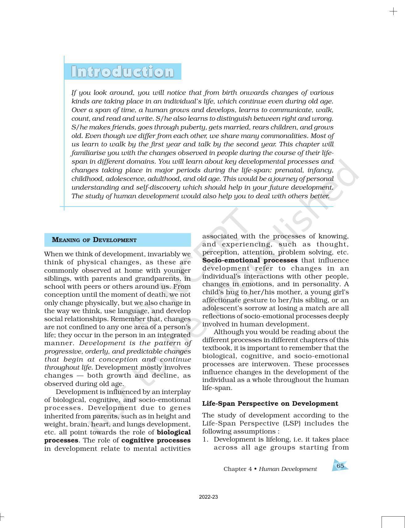 Ncert Book For Class 11 Psychology Chapter 4 Human 4046