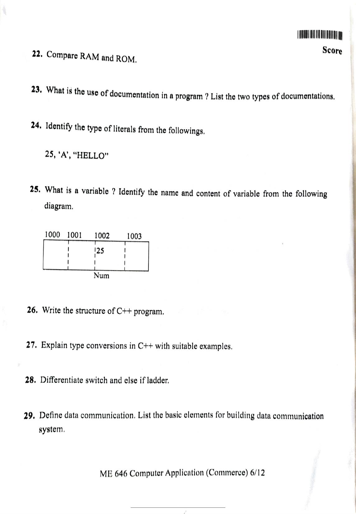 Kerala Plus One 2022 CA (Commerce) Question Papers (Model) - Page 3