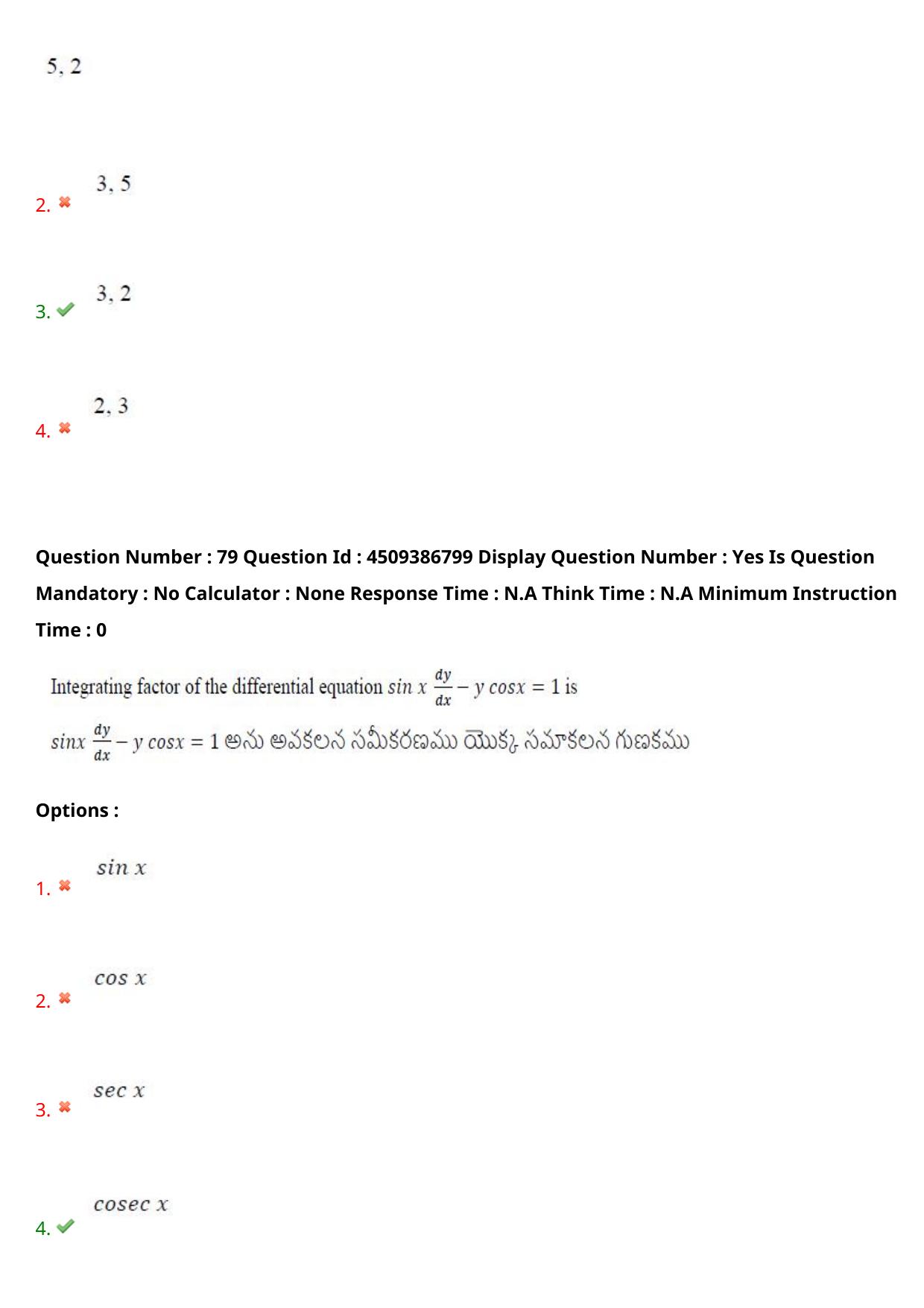 AP EAPCET 2024 - 20 May 2024 Afternoon - Master Engineering Question Paper With Preliminary Keys - Page 61