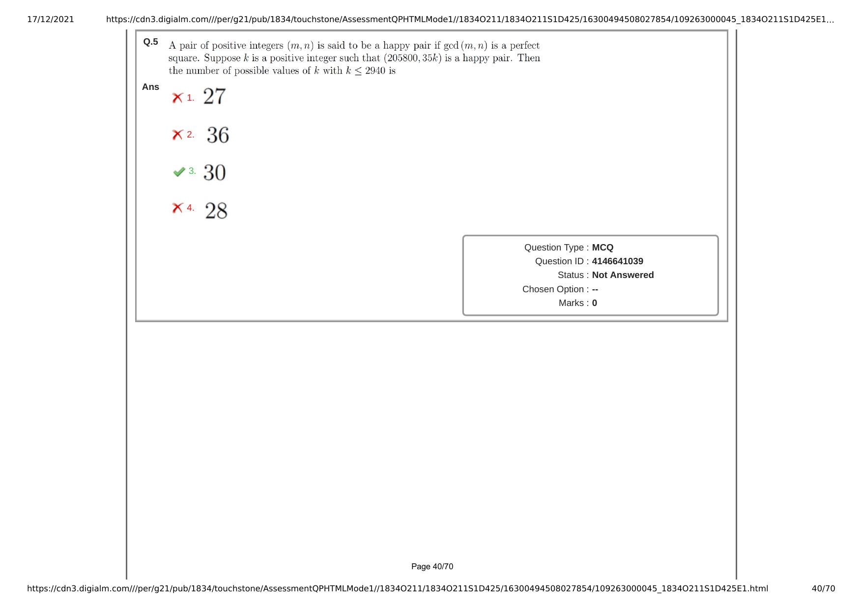 NEST Session I 2021 Question Paper - Page 40