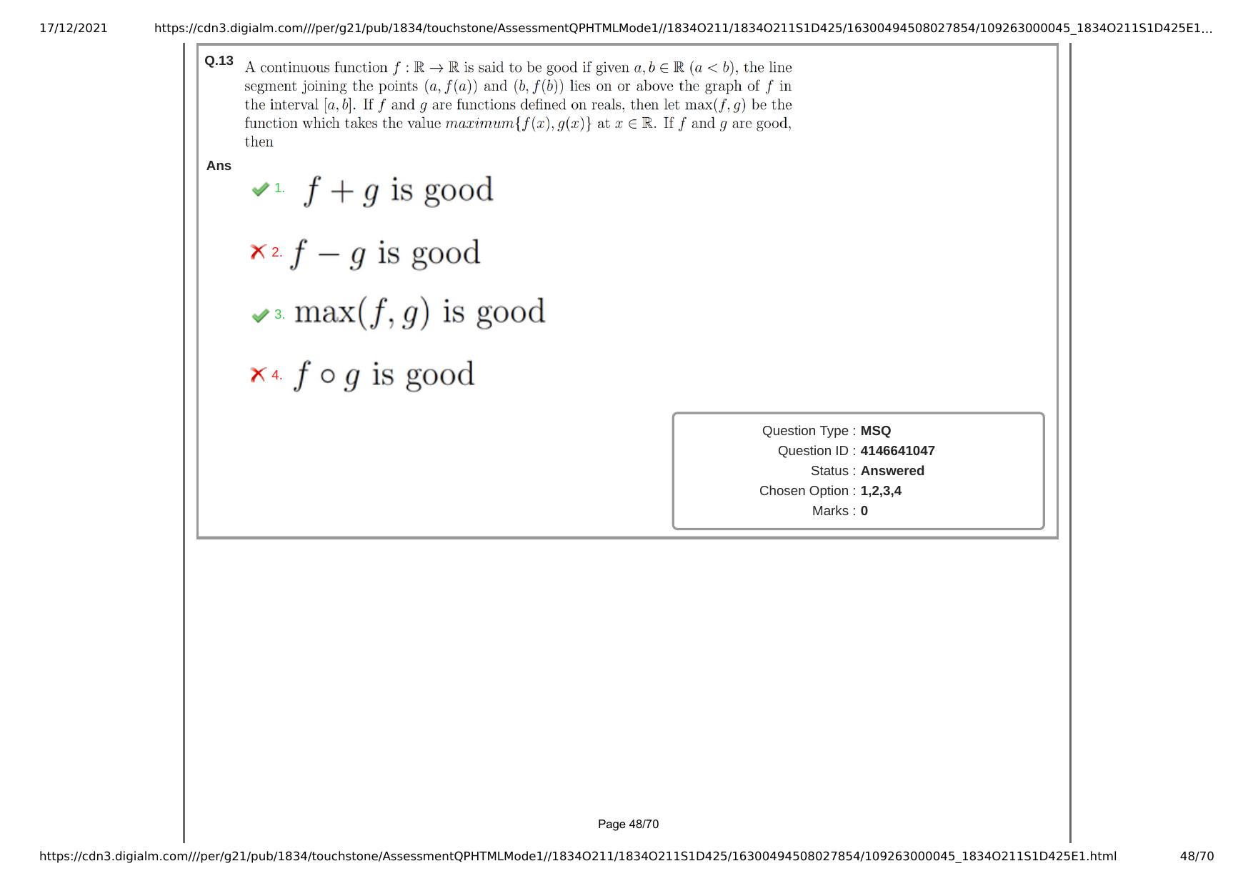 NEST Session I 2021 Question Paper - Page 48