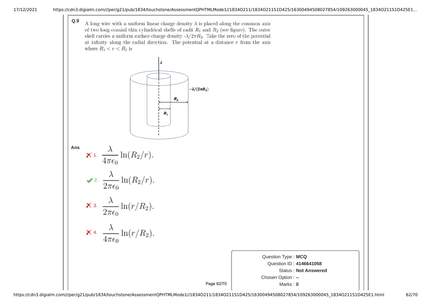 NEST Session I 2021 Question Paper - Page 62