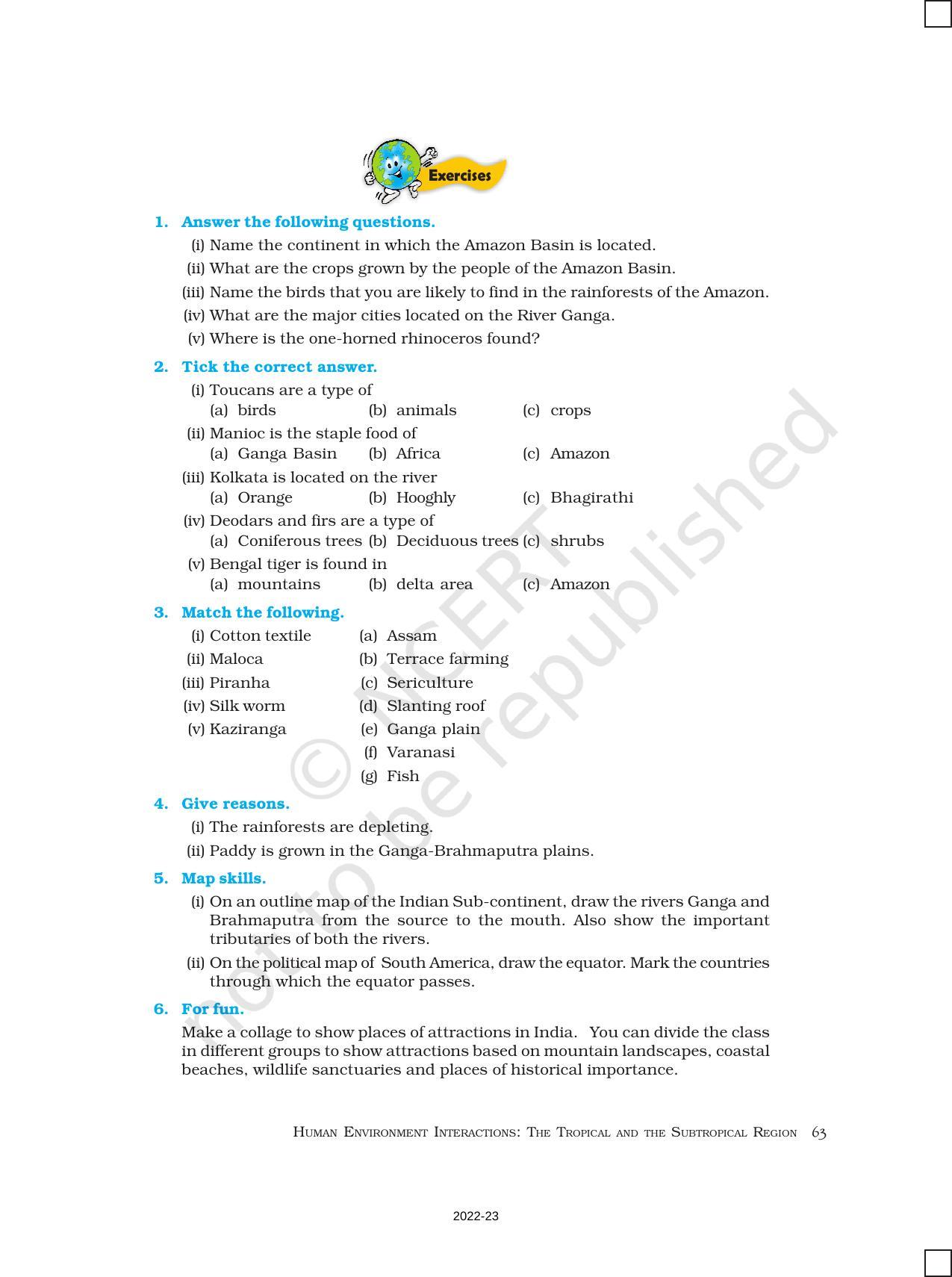 NCERT Book For Class 7 Social Science(Geography): Chapter 8-Human ...