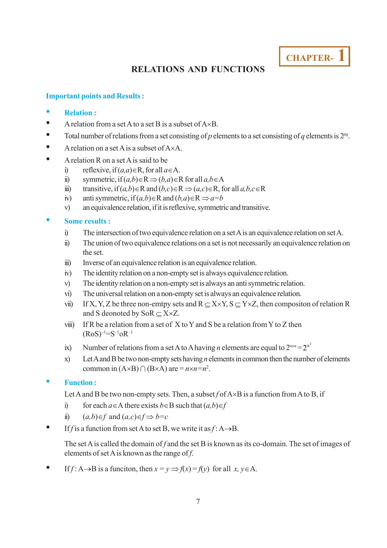 Tripura Board Class 12 Mathematics English Version Workbooks - Page 7