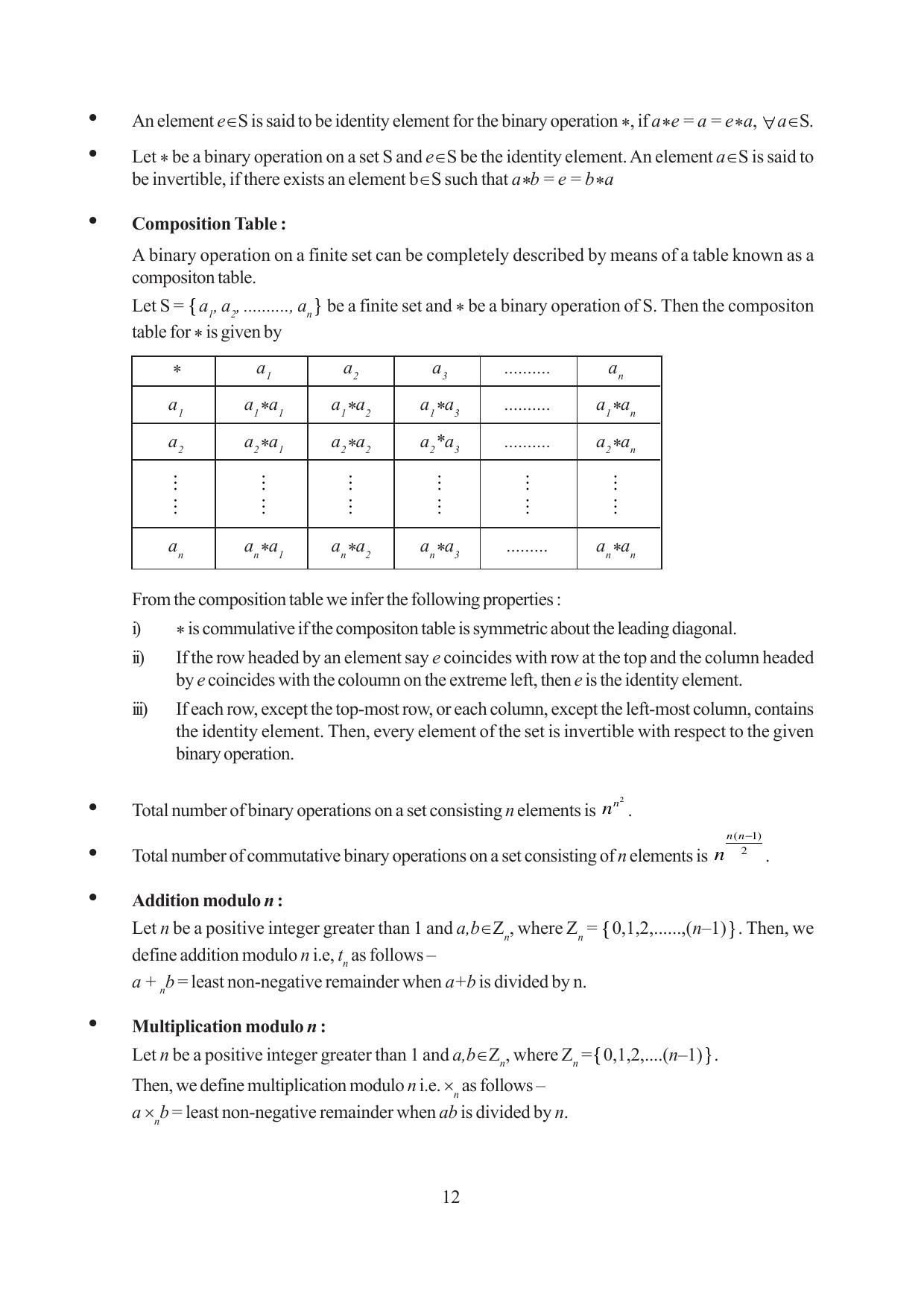 Tripura Board Class 12 Mathematics English Version Workbooks - Page 12