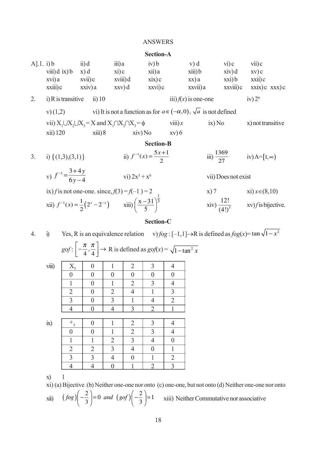 Tripura Board Class 12 Mathematics English Version Workbooks - Page 18