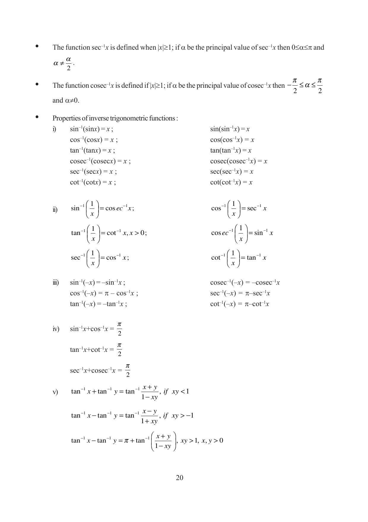 Tripura Board Class 12 Mathematics English Version Workbooks - Page 20