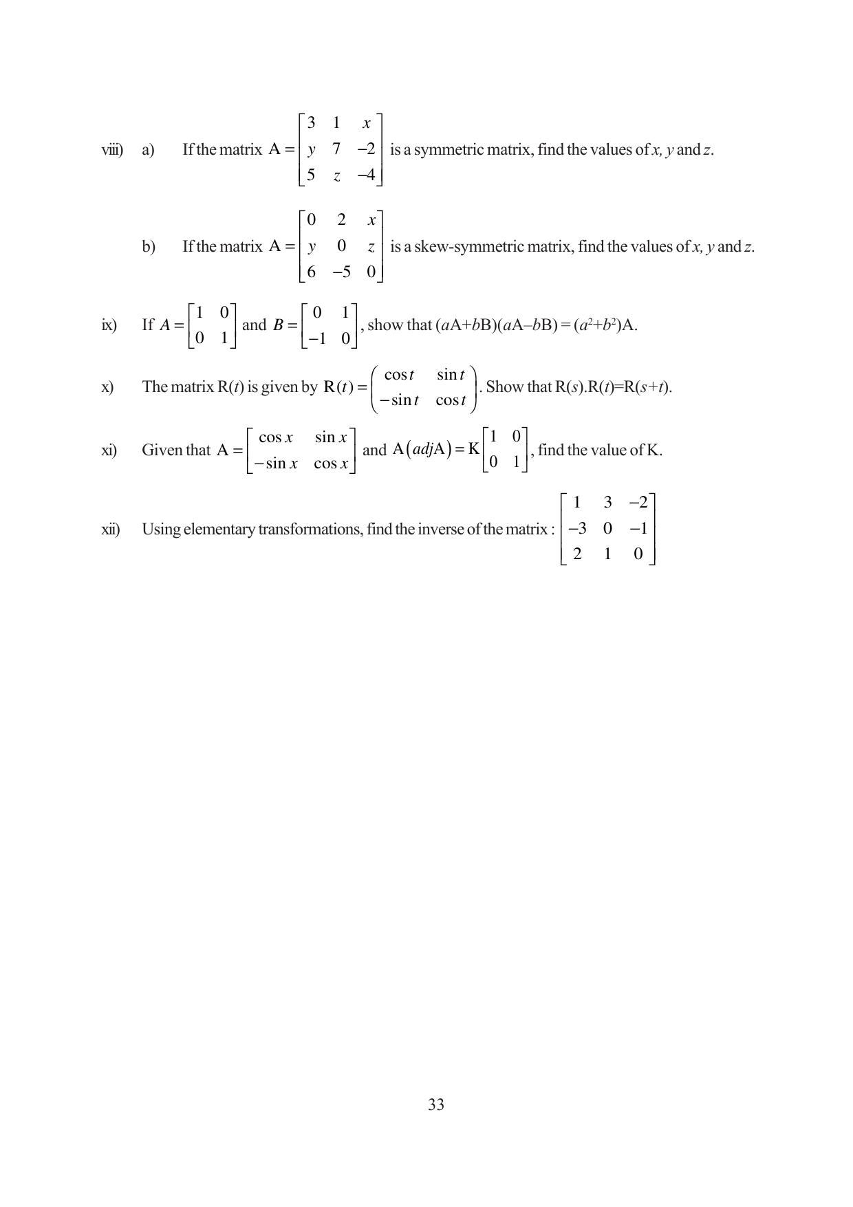 Tripura Board Class 12 Mathematics English Version Workbooks - Page 33