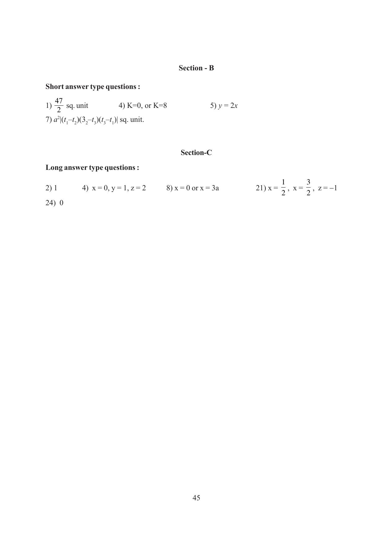 Tripura Board Class 12 Mathematics English Version Workbooks - Page 45