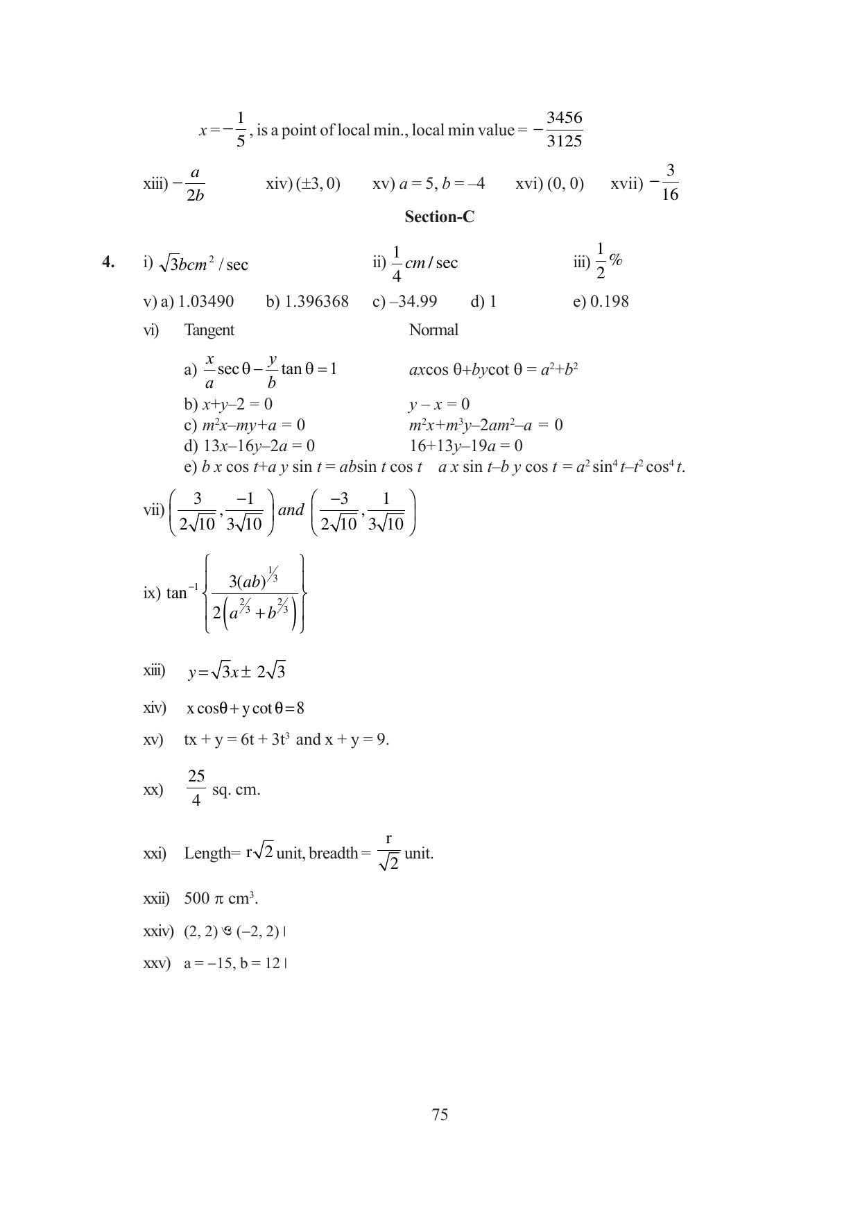 Tripura Board Class 12 Mathematics English Version Workbooks - Page 75