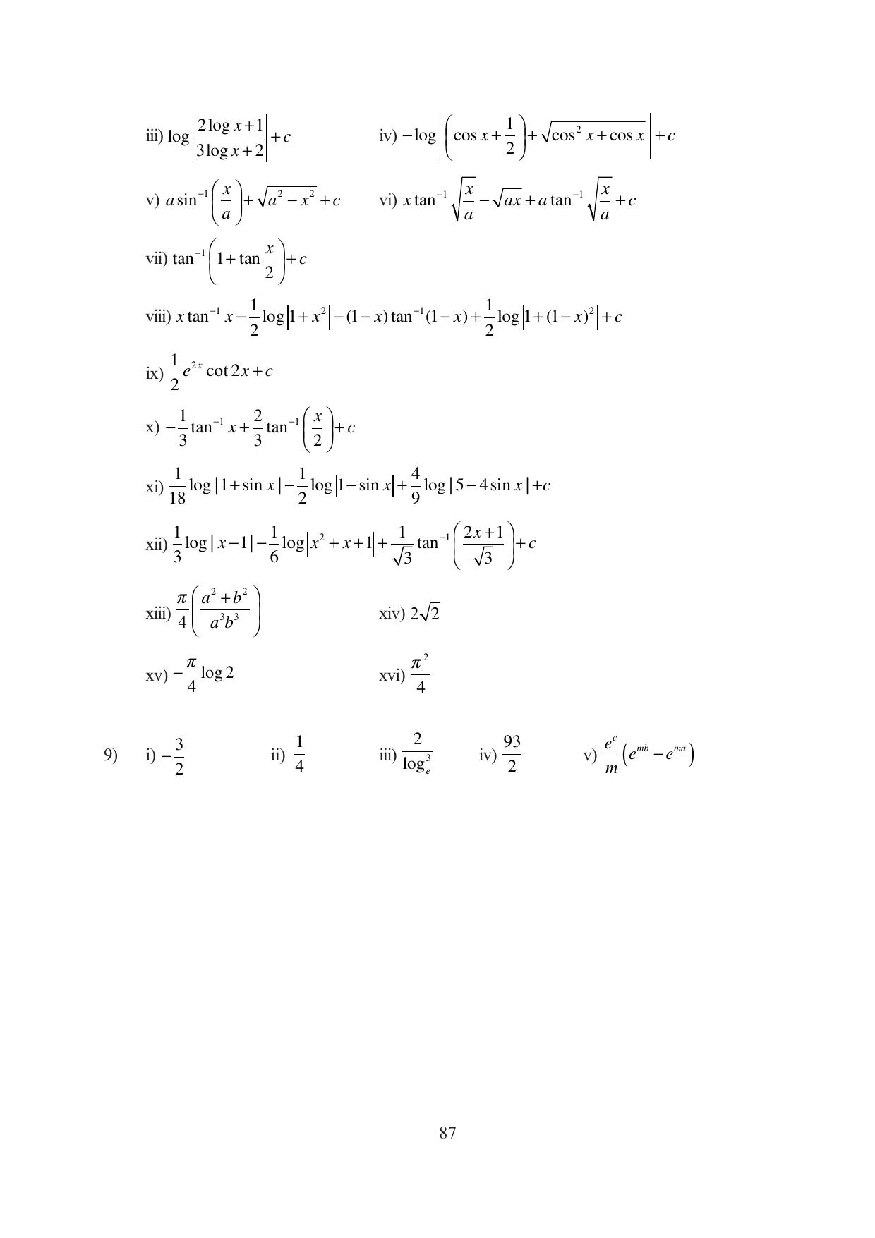 Tripura Board Class 12 Mathematics English Version Workbooks - Page 87