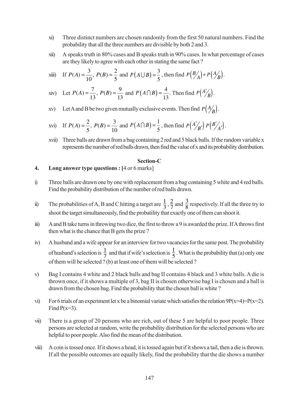 Tripura Board Class 12 Mathematics English Version Workbooks - Page 147