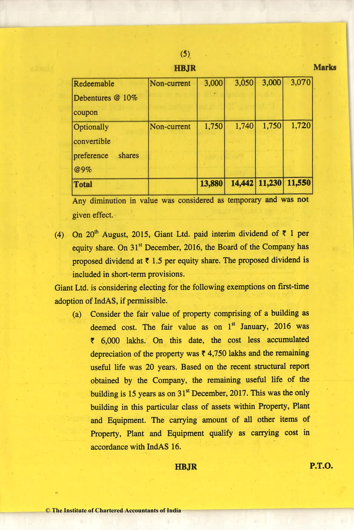 CA Final May 2018 Question Paper - Paper 6E – Global Financial Reporting Standards - Page 5